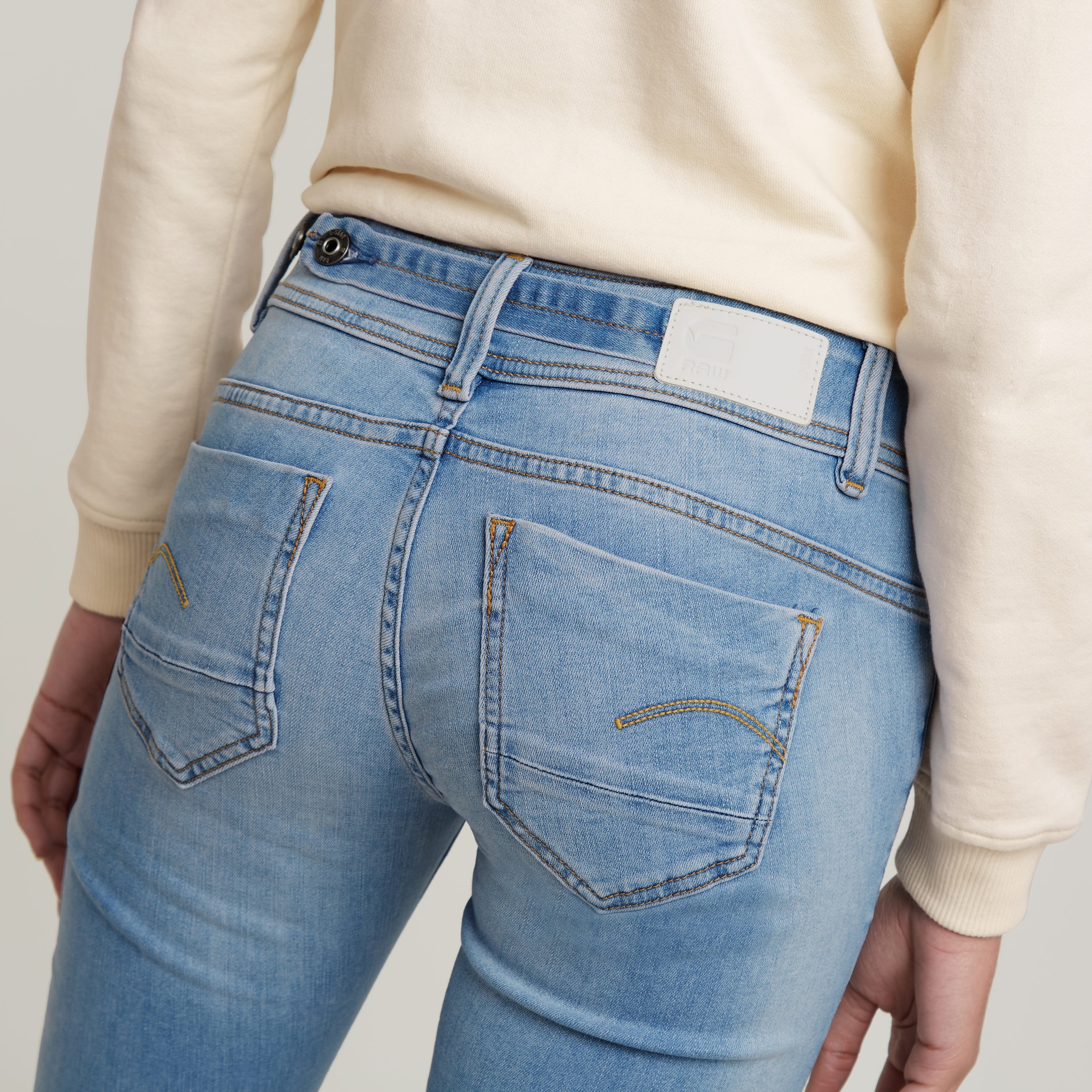 G-STAR Straight-Jeans »Midge«, 5-Pocket-Design mit markanten Steppnähten