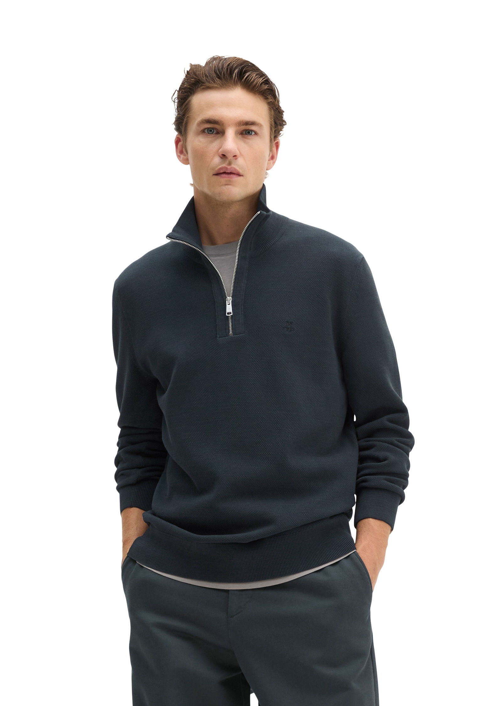 Image of Marc OPolo Troyer mit Logostickerei, Regular Fit