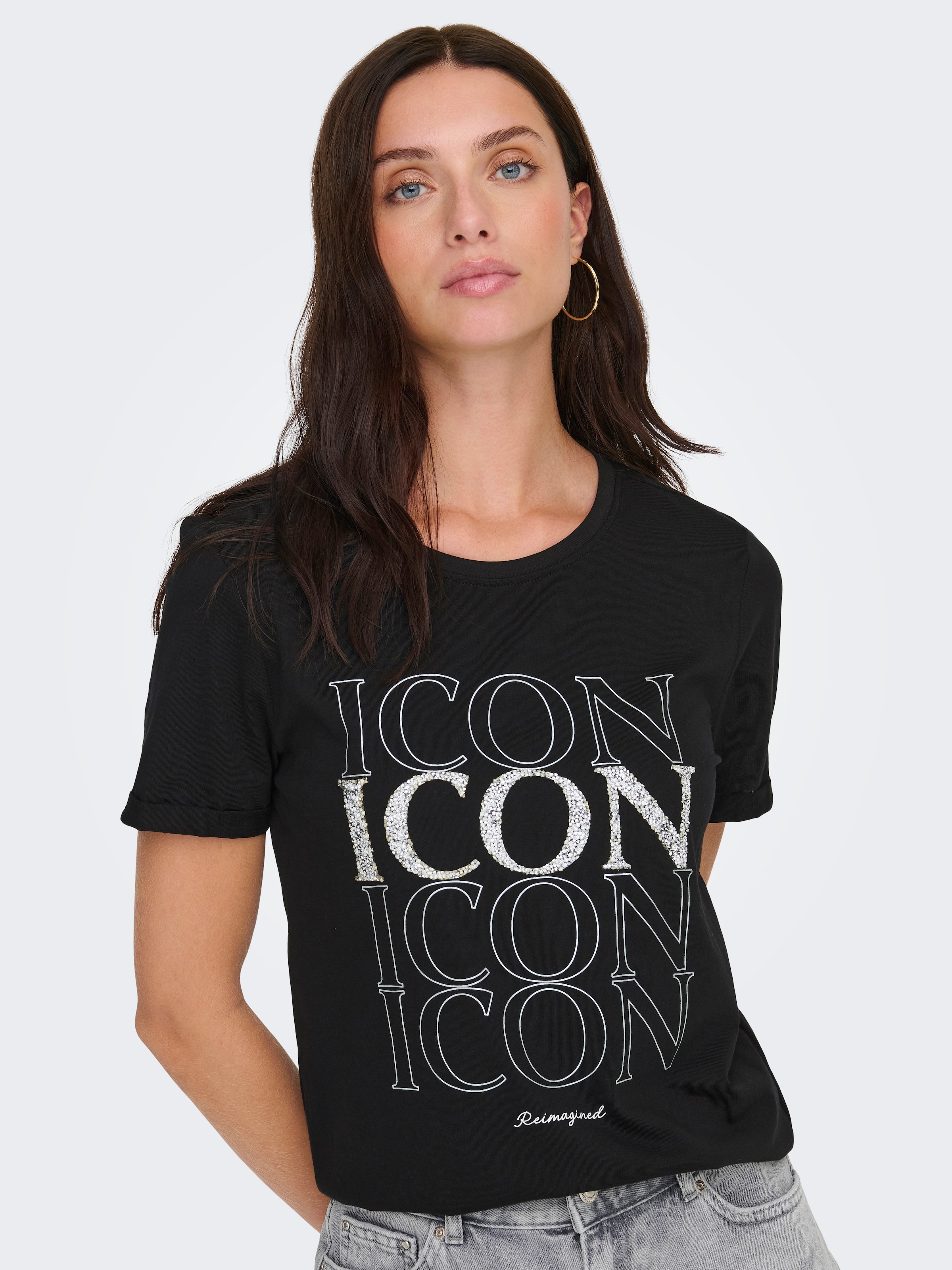 ONLY T-shirt à manches courtes »ONLKITA LIFE LUX ICON S/S PRINT TOP JRS«