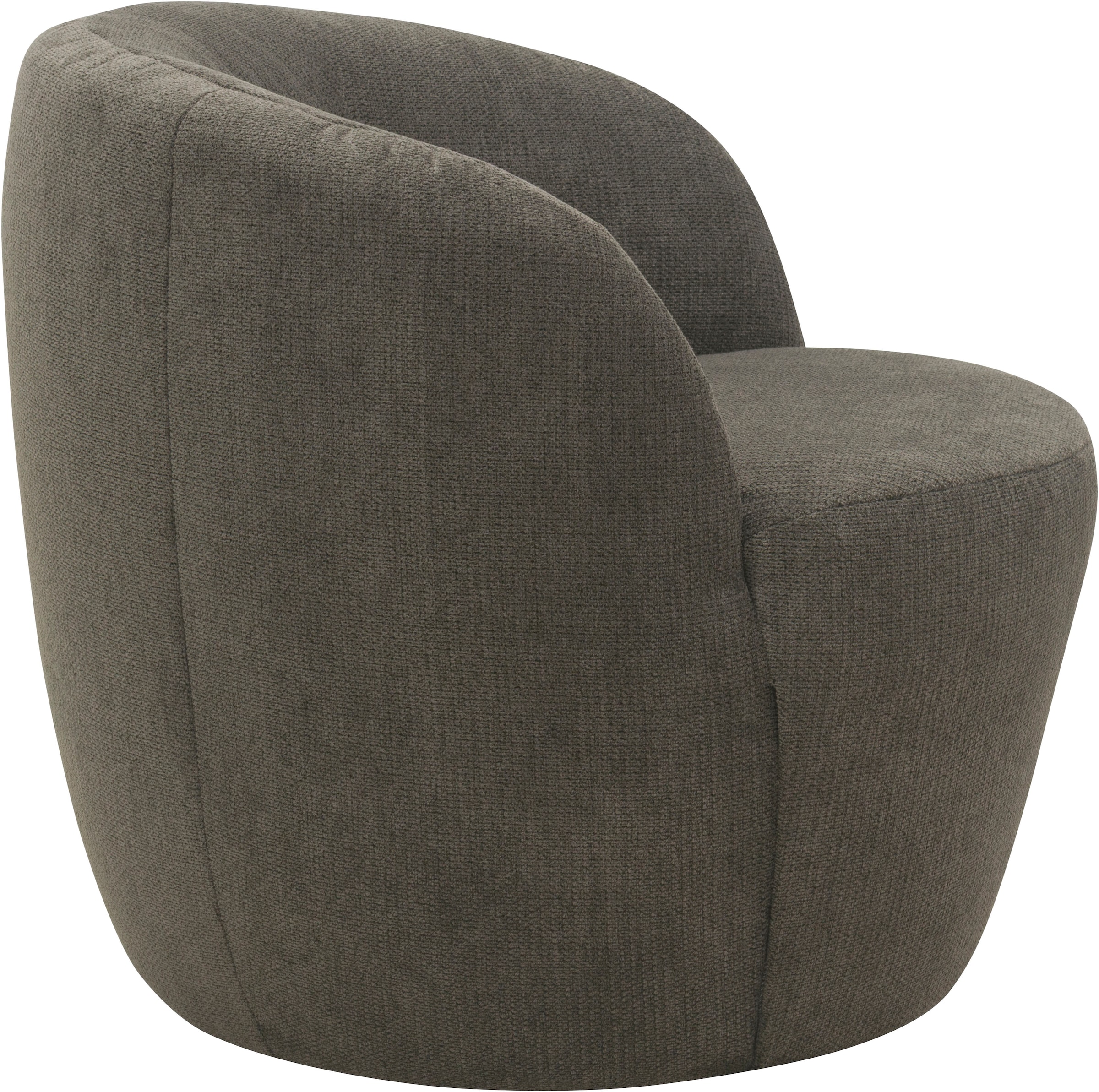 DOMO collection Sessel »Obidos moderner Loungesessel« Struktur weich, schlammfarben