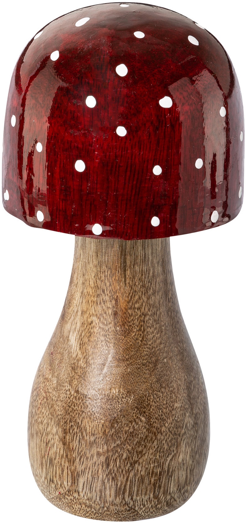 Creativ deco Weihnachtsfigur »Fliegenpilz, Weihnachtsdeko rot«, mit rot leuchtenden Hüten
