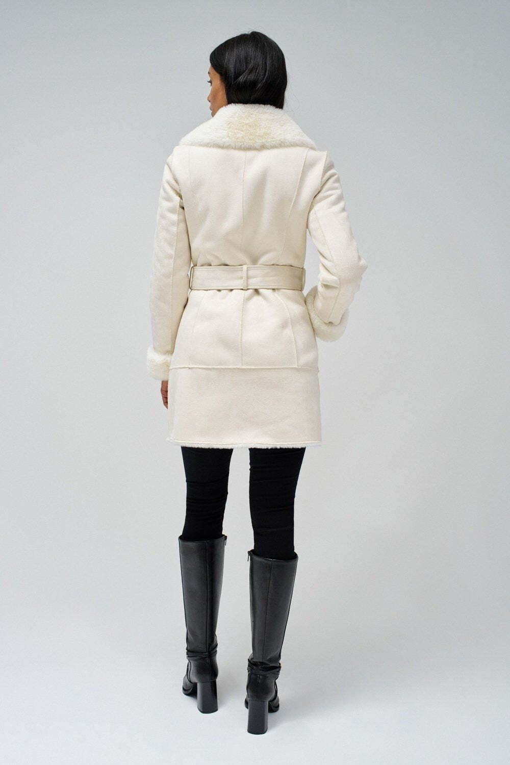 Salsa Winterjacke »Salsa Jeans Wintermantel Long Shearling Coat«