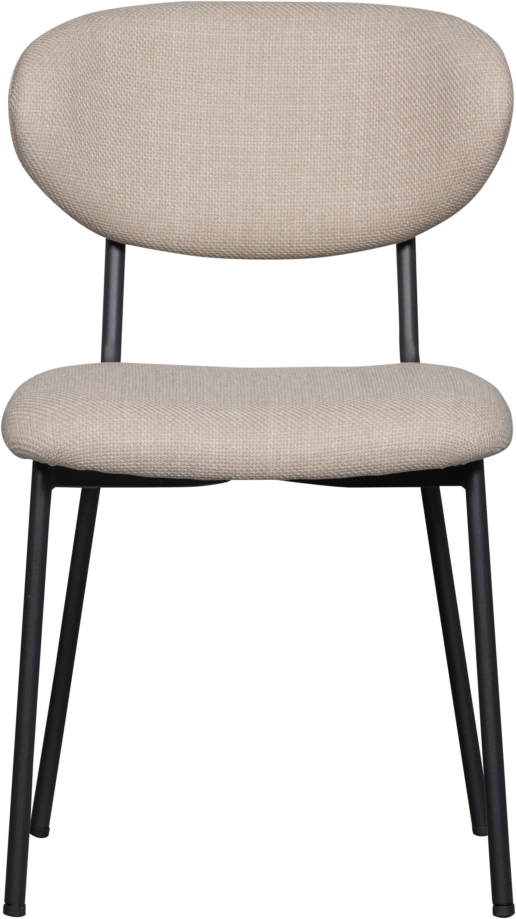 WOOOD Esszimmerstuhl »Kjeld stapelbar mit Bezug und Metallgestell, B 47 x T 53 x H 79 cm« (Set) 2 Stk.(Set, 2 St)Base-Gewebtem Bezug mit 3D Melange-Effekt, Tragkraft 120 kg