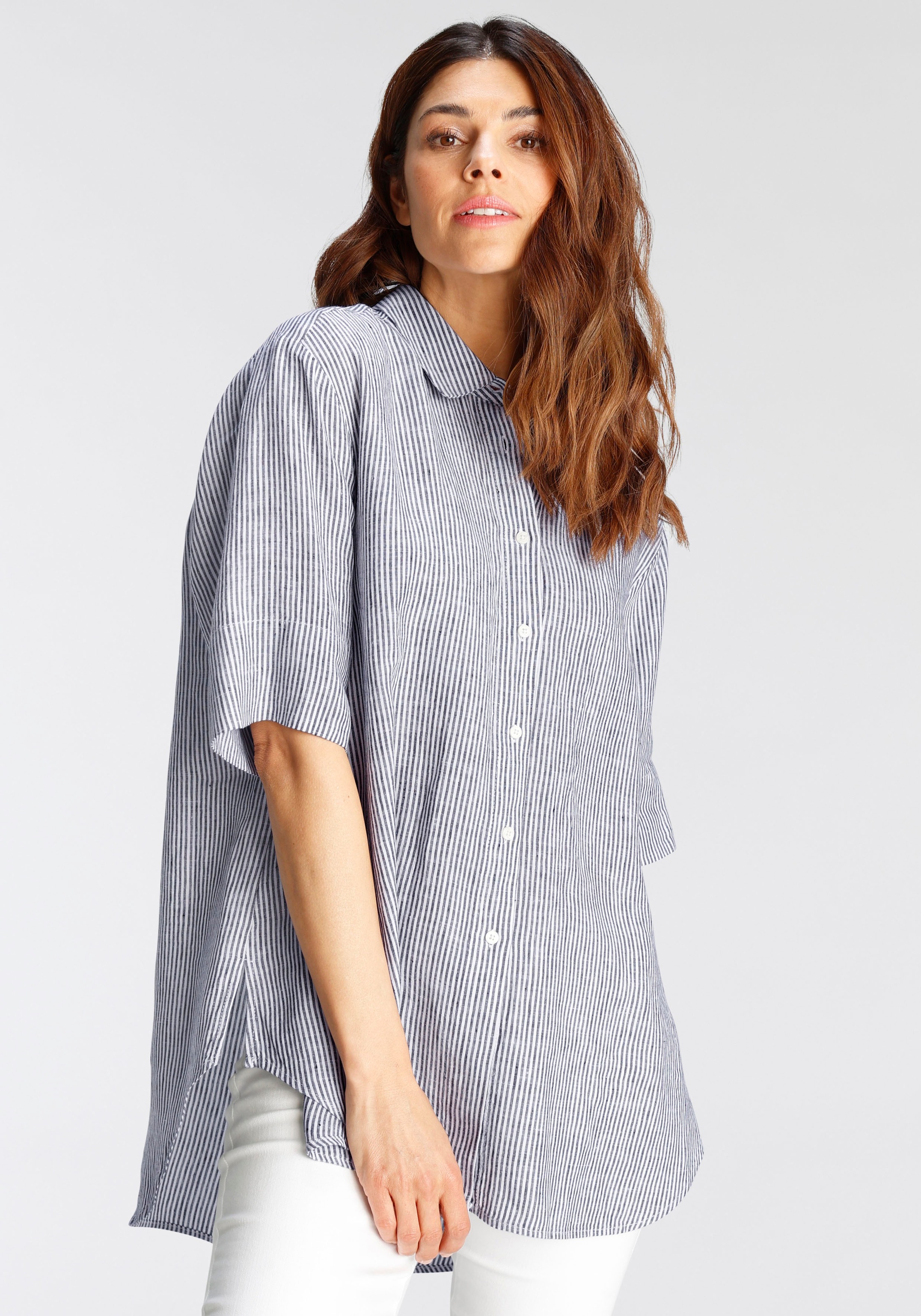 Image of Masai Kurzarmbluse »Illbato«, Gewebter Streifen bei Ackermann Versand Schweiz