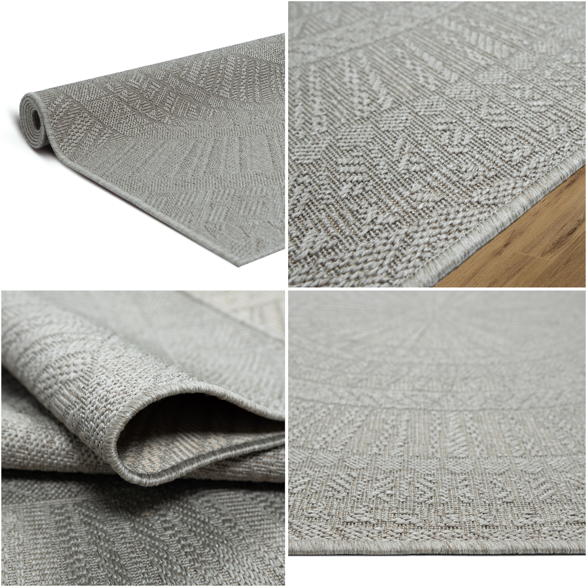 Bruno Banani Teppich »Solan, ethno, boho-inspiriert, In- und Outdoor geeignet« rechteckig 5 mm Höhe Mandala, Kreise, Küche, Wohnzimmer, Camping, Balkon