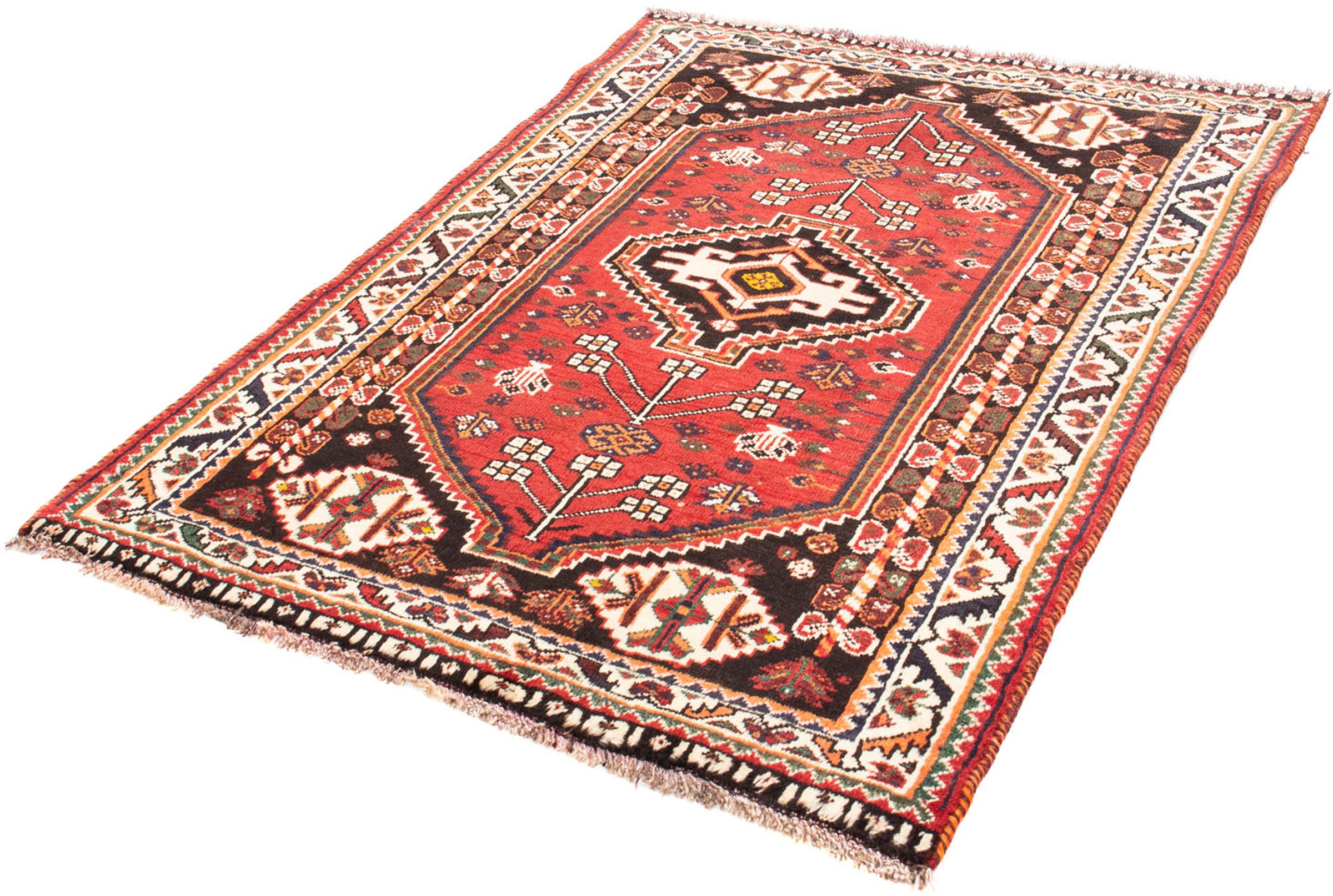 Image of morgenland Orientteppich »Perser - Nomadic - 147 x 110 cm - rot«, rechteckig, 10 mm Höhe, Wohnzimmer, Handgeknüpft, Einzelstück mit Zertifikat bei Ackermann Versand Schweiz