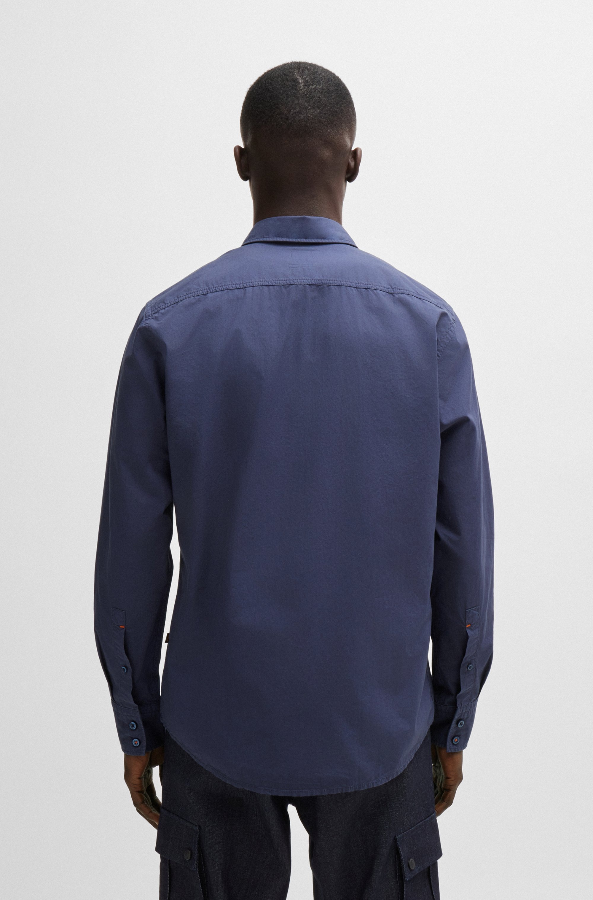 BOSS ORANGE Langarmhemd »Relegant«, mit BOSS Stickerei