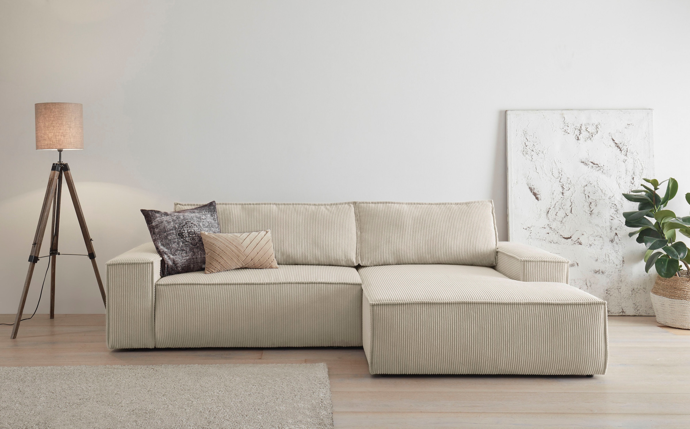 Ecksofa Home affaire store »Cara Mia« Schlaffunktion Bettkasten Samt