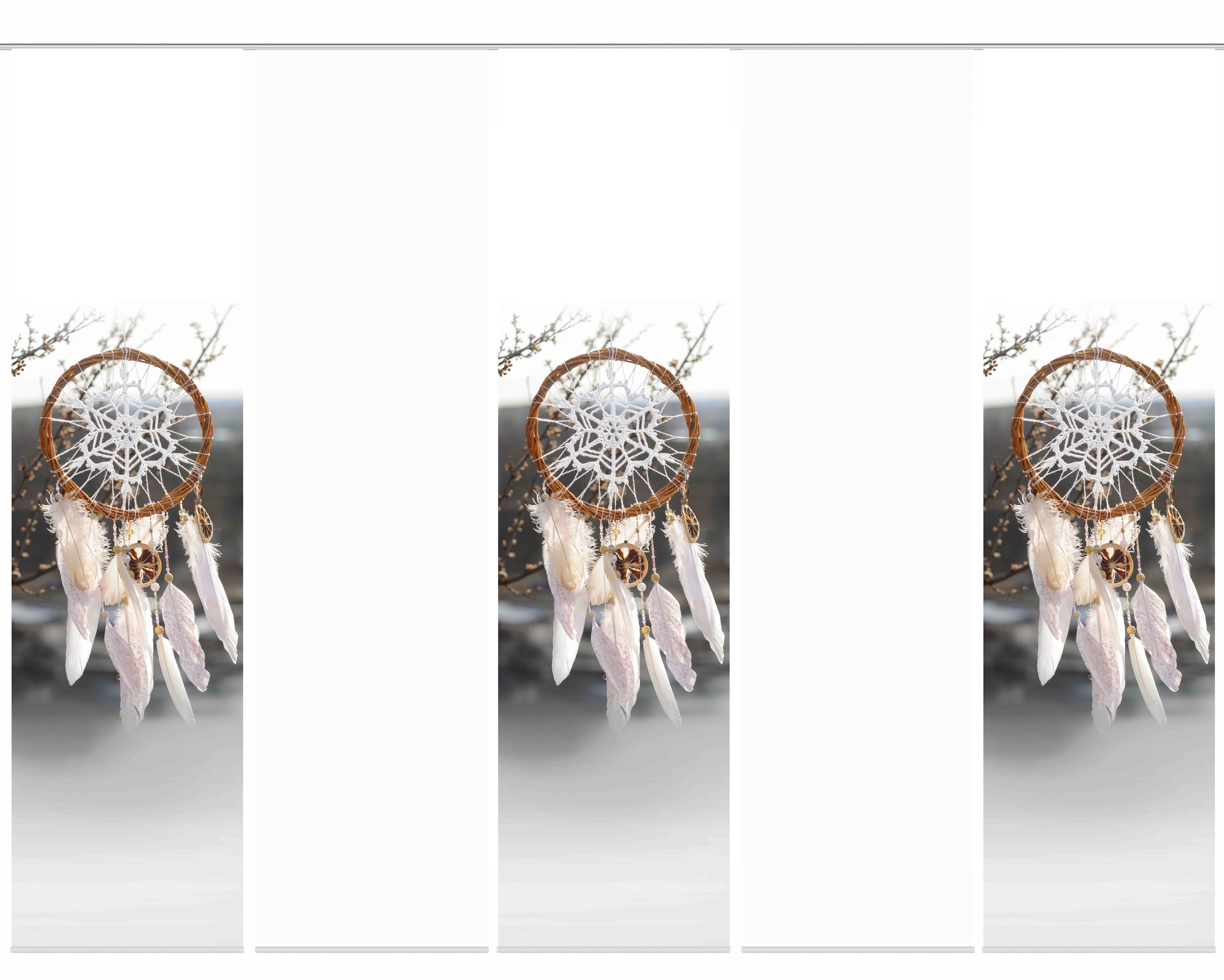 Image of HOME WOHNIDEEN Schiebegardine »DRÖMA«, (5 St.), Schiebevorhang Digidruck 5er Set DRÖMA bei Ackermann Versand Schweiz