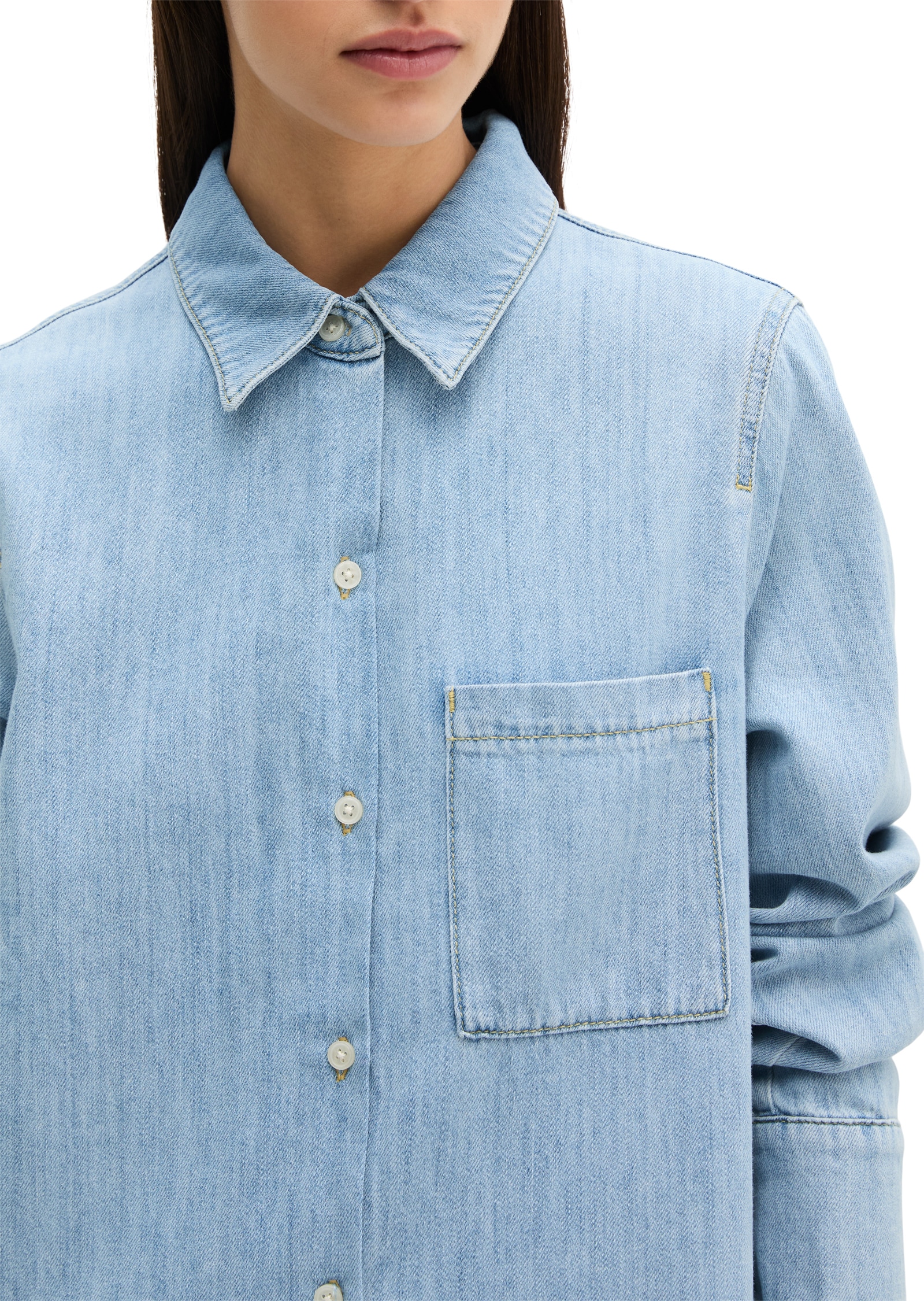 Marc O'Polo Jeanskleid A-Shape aus fliessendem Organic Cotton