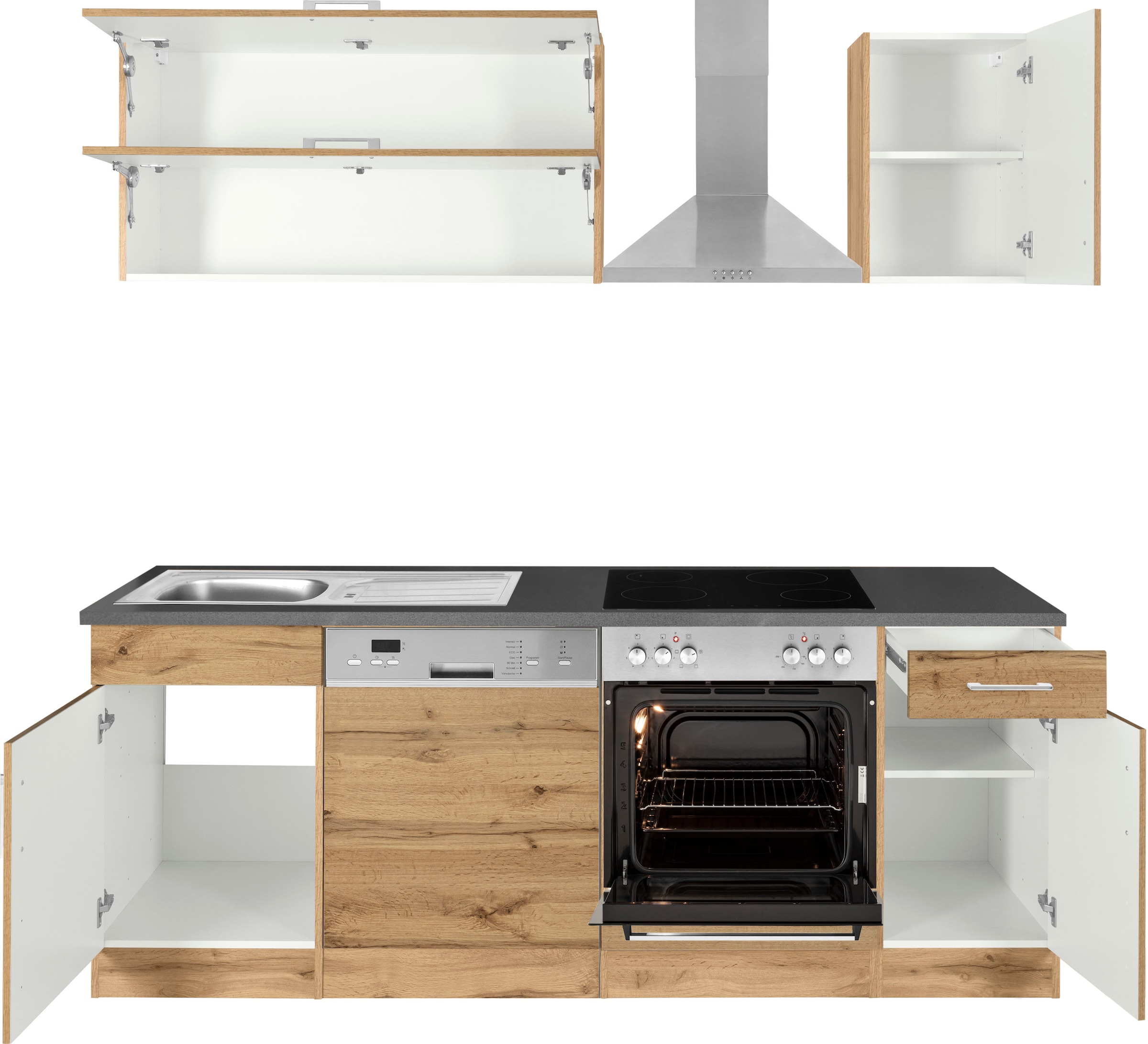 KOCHSTATION Kitchenette »KS-Colmar« sans appareils électriques, largeur 210 cm