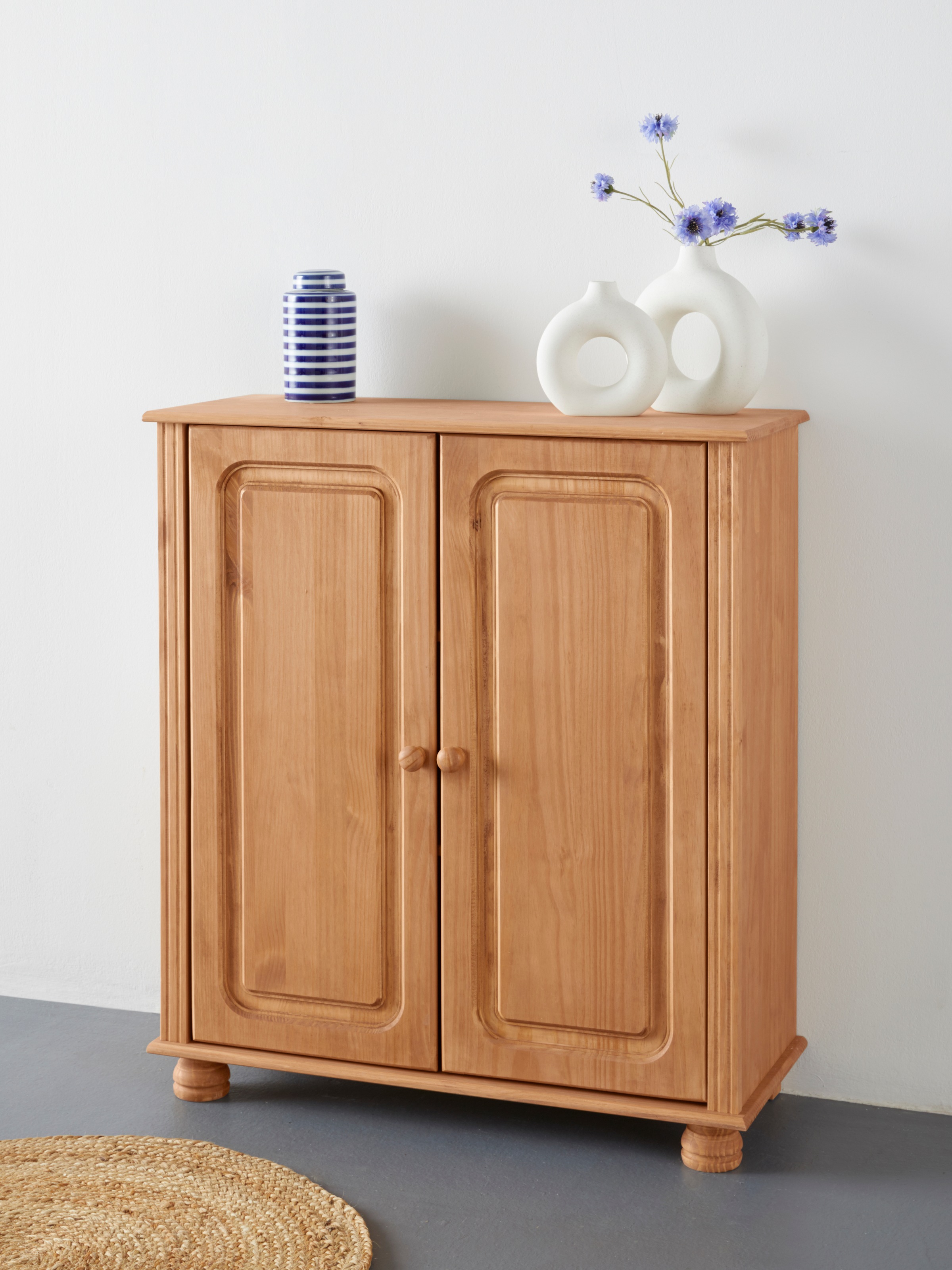 Image of GOODproduct Highboard "Mette" Kommode mit 2 Einlegeböden, Breite 85cm, Tiefe 34 cm, Höhe 95 cm