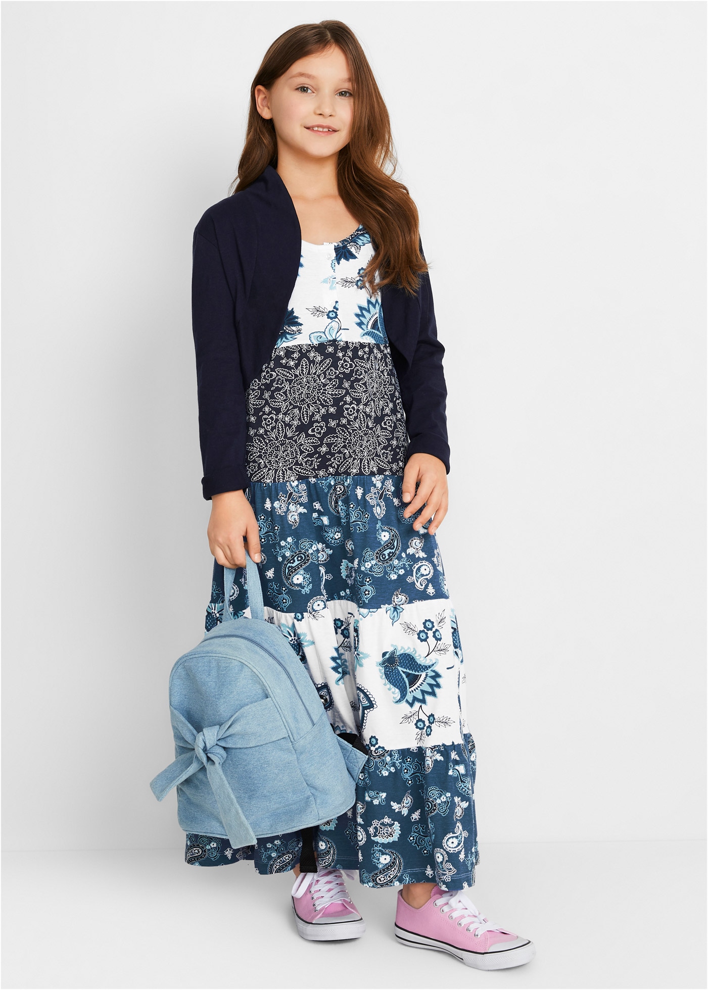 bonprix Jerseykleid 1 tlg. für Frühling und Sommer, Maxi-Kleid, regular fit