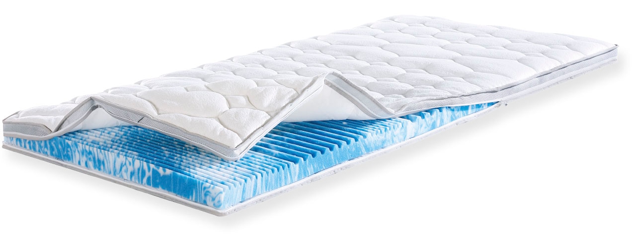 Image of fan Topper "Gel-Feeling, 7 Zonen Topper 90x200 cm, 180x200 cm & weitere Grössen" Matratze, Boxspringbett, Hausstauballergiker geeignet, ergonomisch