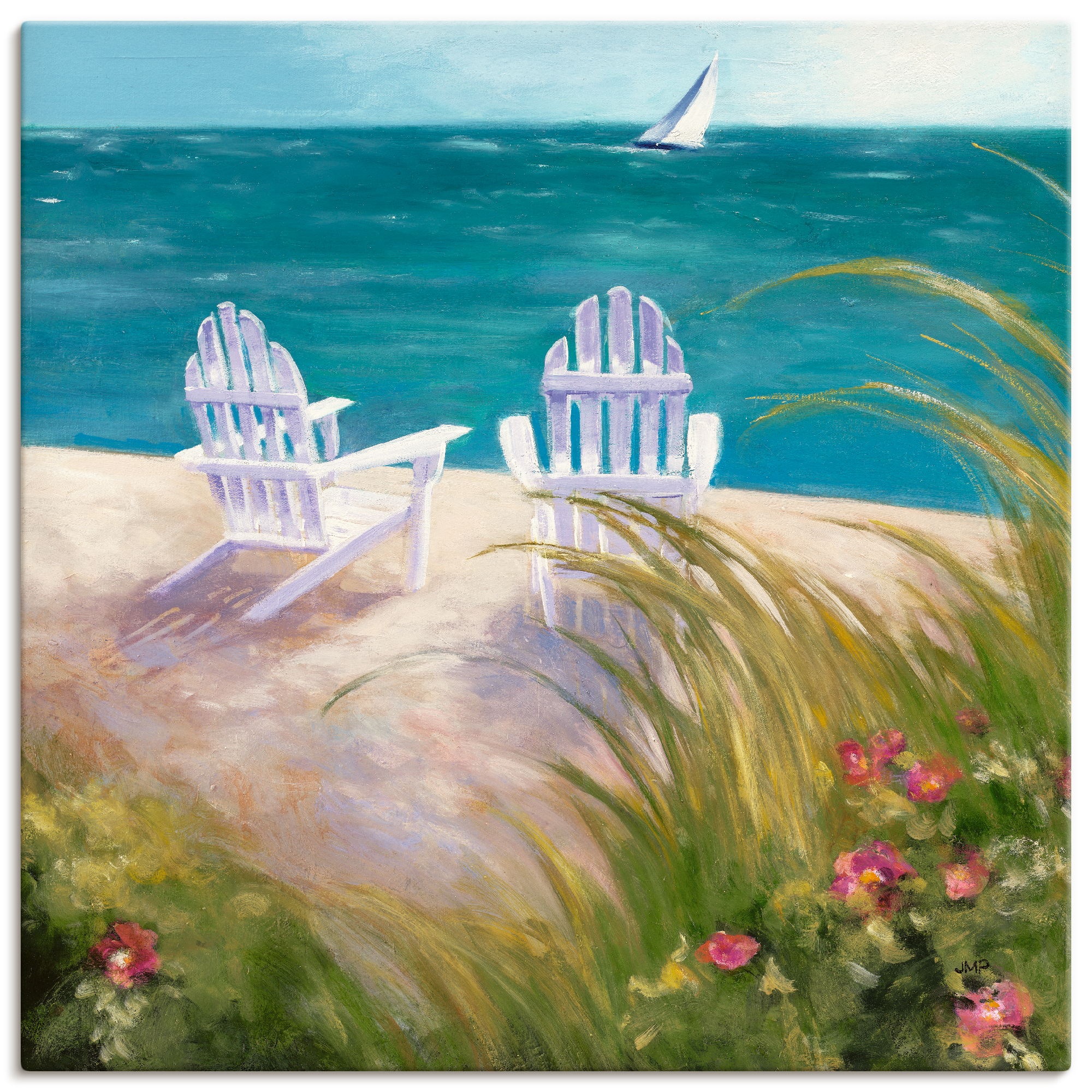 Image of Artland Wandbild »Regatta I«, Gewässer, (1 St.), in vielen Grössen & Produktarten -Leinwandbild, Poster, Wandaufkleber / Wandtattoo auch für Badezimmer geeignet bei Ackermann Versand Schweiz