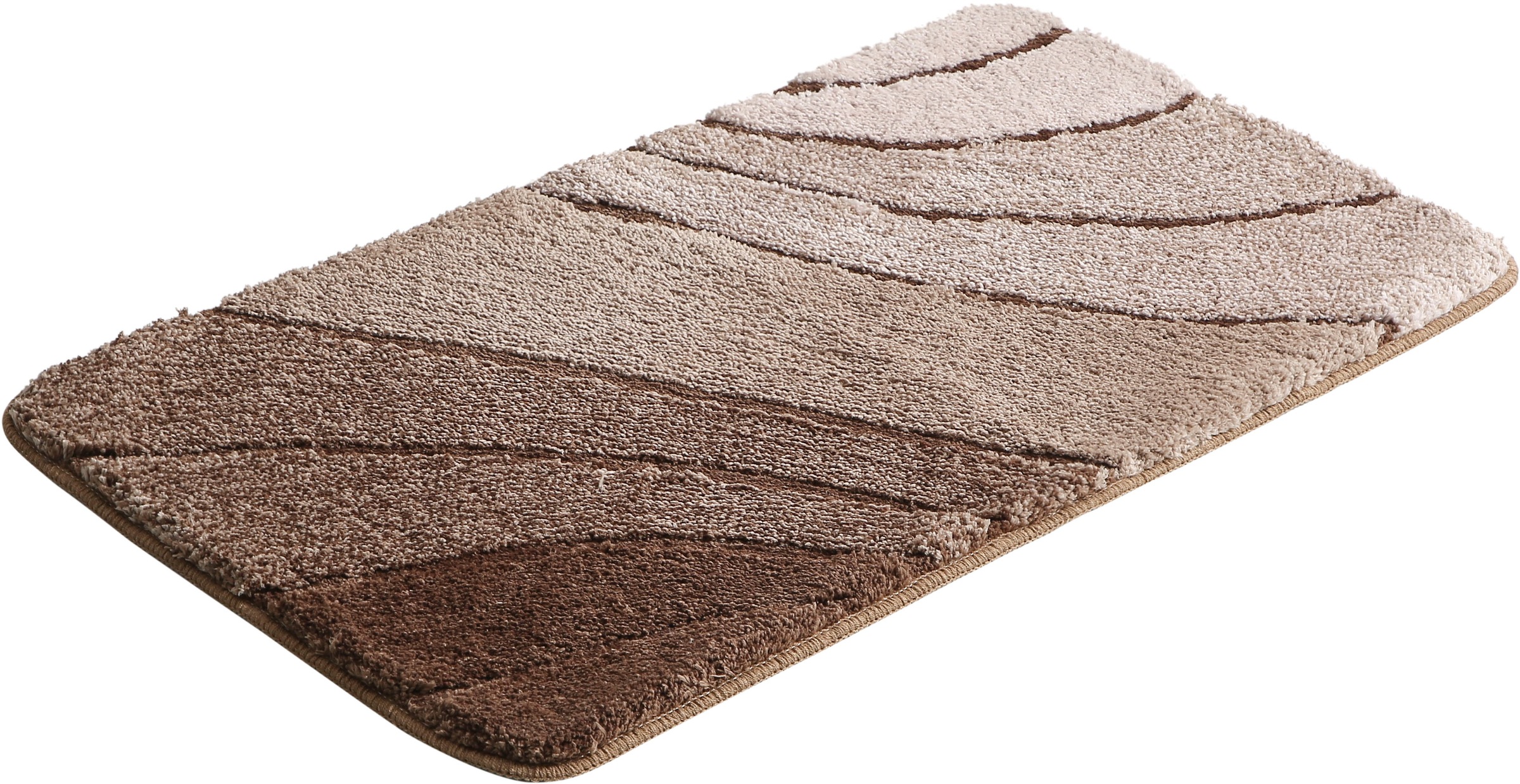 my home Badematte »Josie, Badvorleger, Badezimmer Teppich«, rutschhemmend beschichtet, fussbodenheizungsgeeignet-schnell trocknend-strapazierfähig, Badteppich, Badematten, rechteckig, rund & als 3-tlg. Set erhältlich