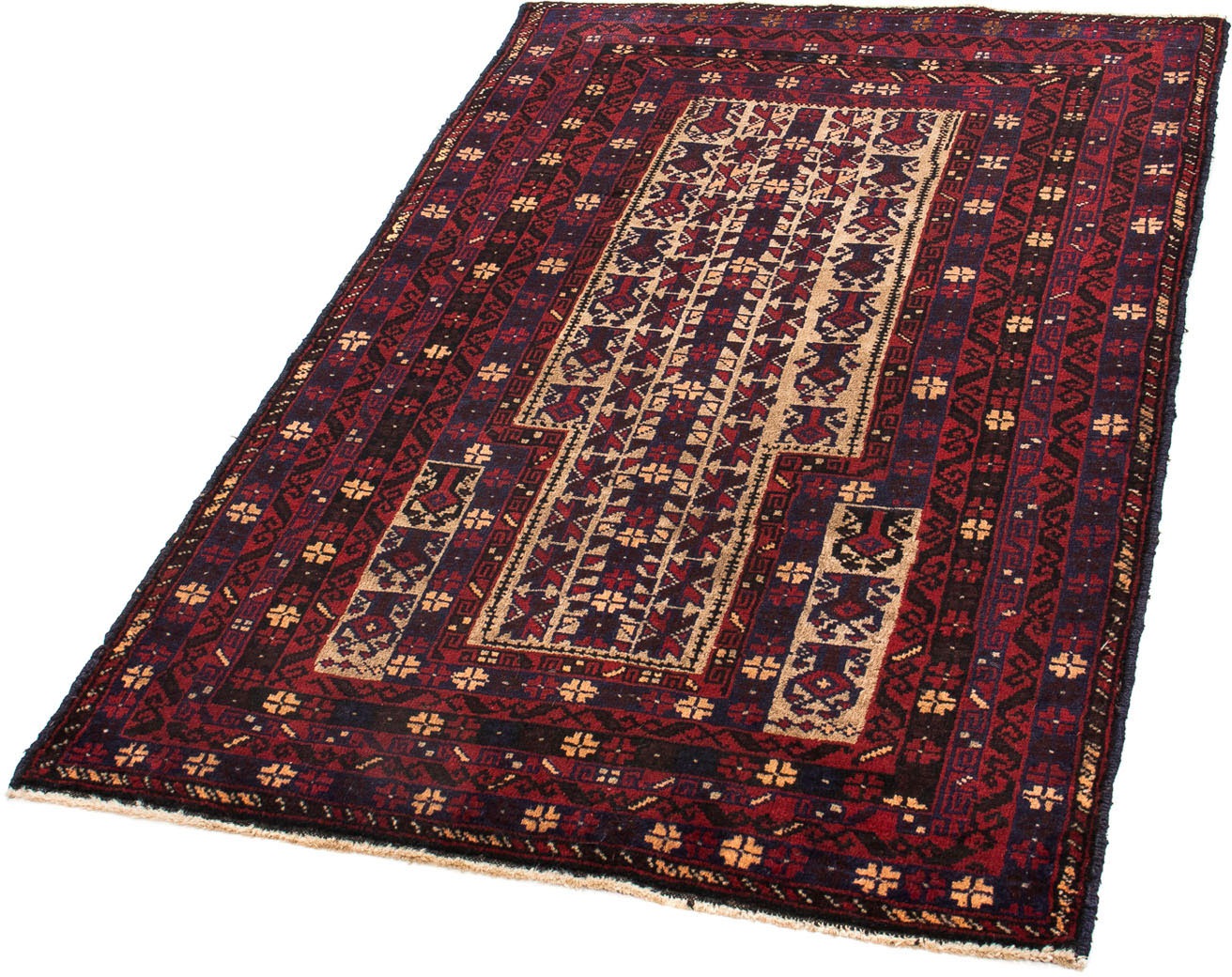 Image of morgenland Orientteppich »Belutsch - 141 x 89 cm - mehrfarbig«, rechteckig, 8 mm Höhe, Wohnzimmer, Handgeknüpft, Einzelstück mit Zertifikat bei Ackermann Versand Schweiz