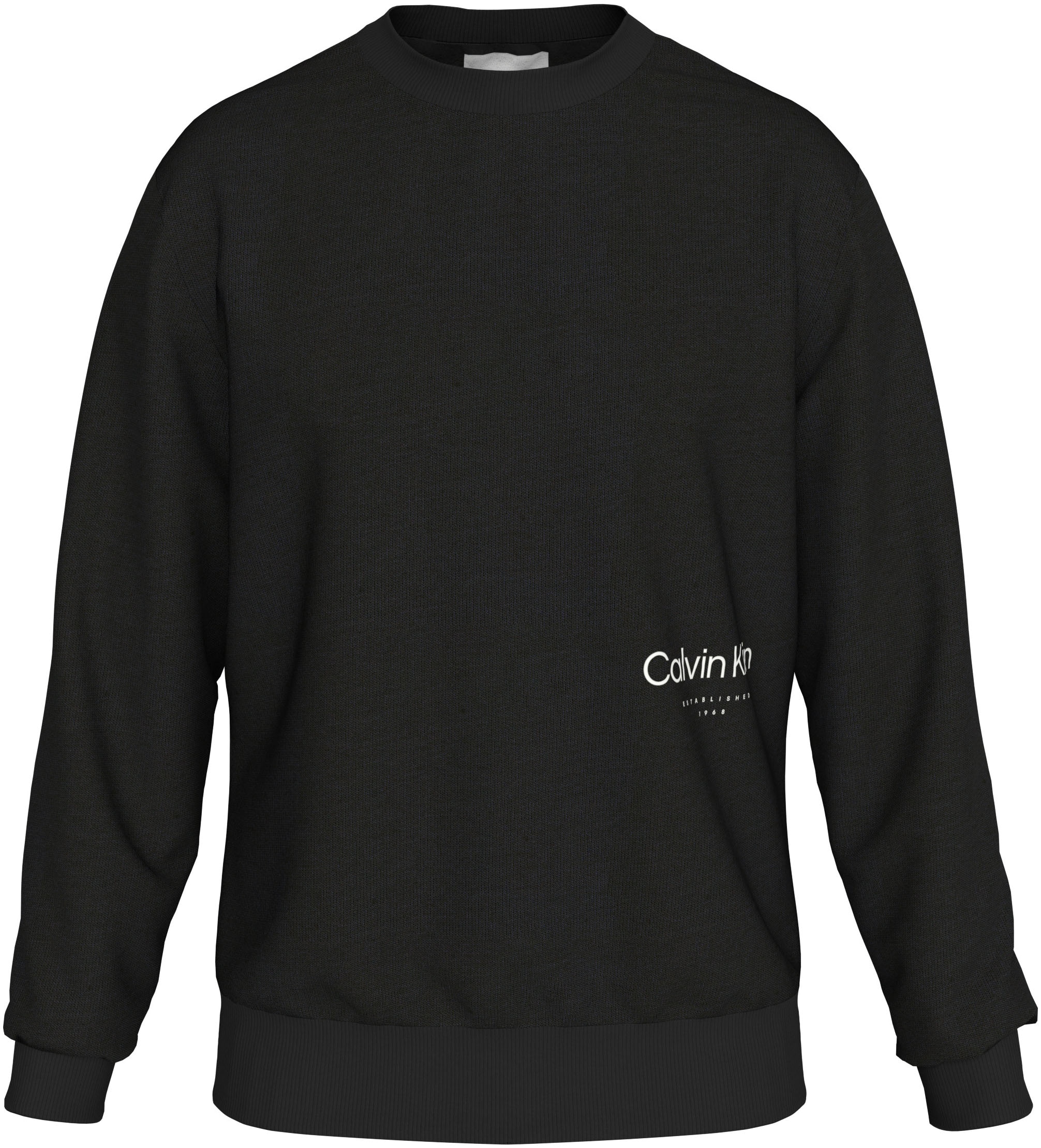 Calvin Klein Big&Tall Sweatshirt »BT_OFF PLACEMENT LOGO SWEATSHIRT«, in grossen Grössen mit Logoschriftzug
