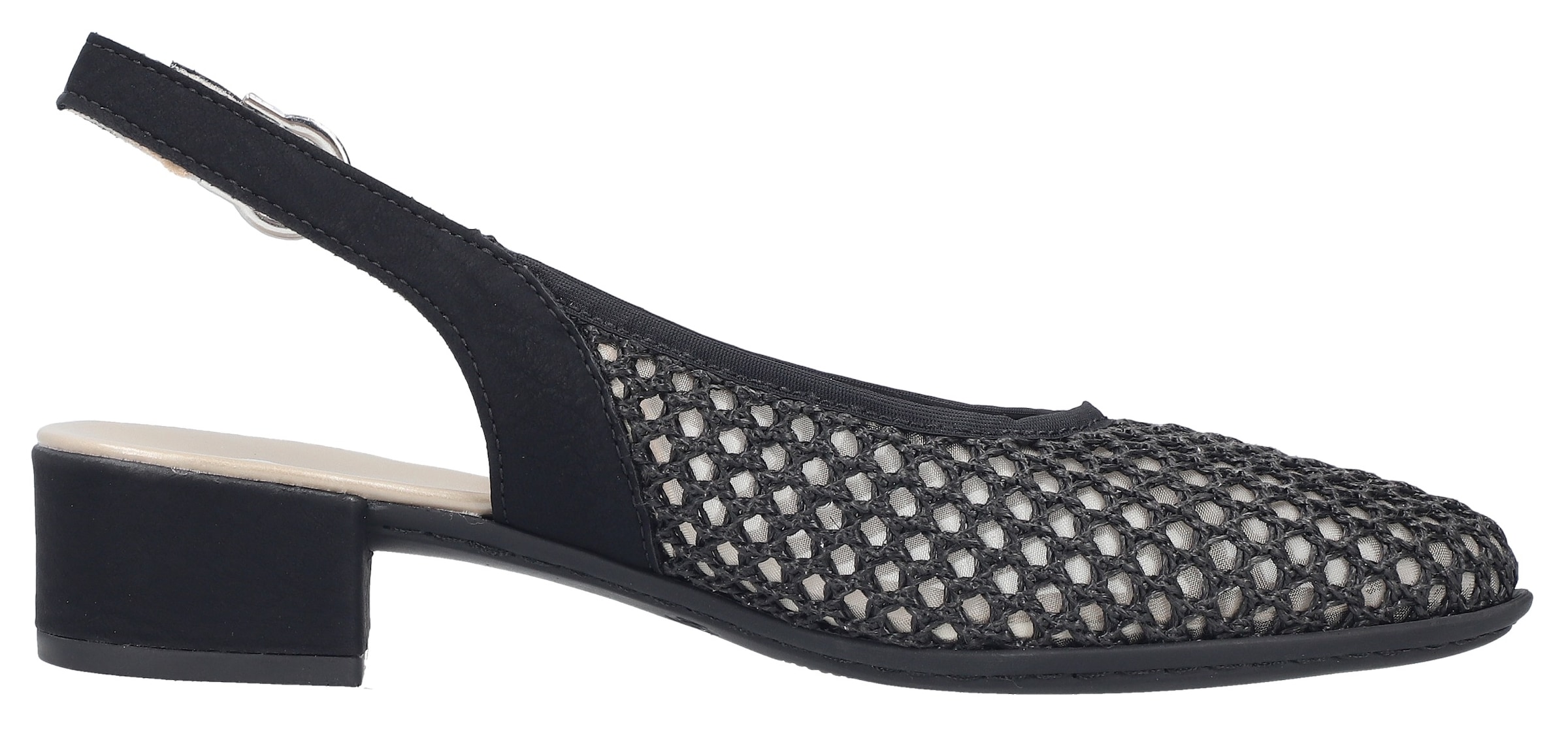 Rieker Sandale à enfiler  chaussure d'été, chaussure de fête, talon bloc, avec brides