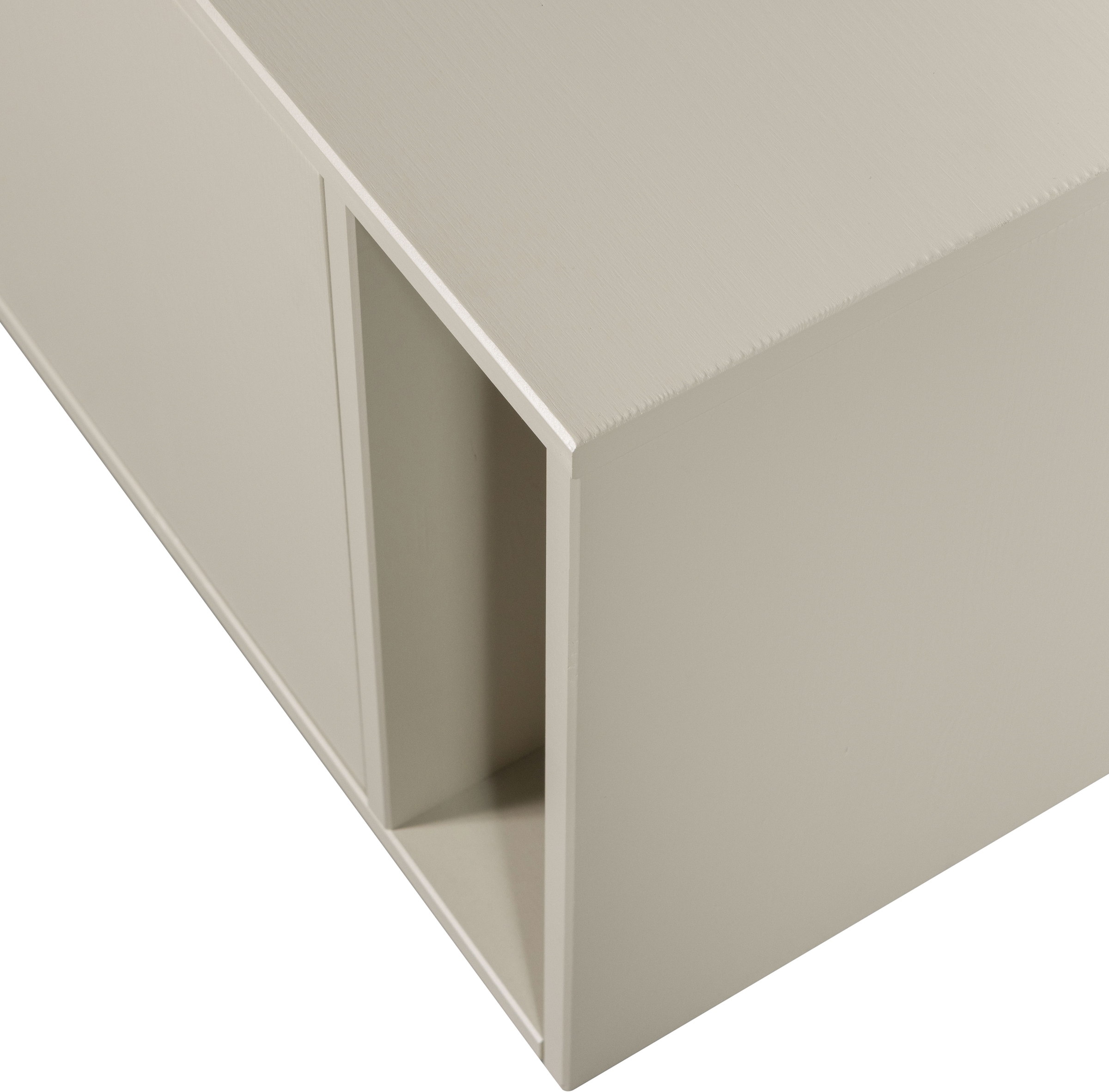 WOOOD Lowboard »Settle Down FSC®-Kiefernholz mit Druckmechanismus, H45 x B108 x T44 cm« Kabelöffnung, beidseitig montierbar, Schutzlackiert, Pfleigleicht