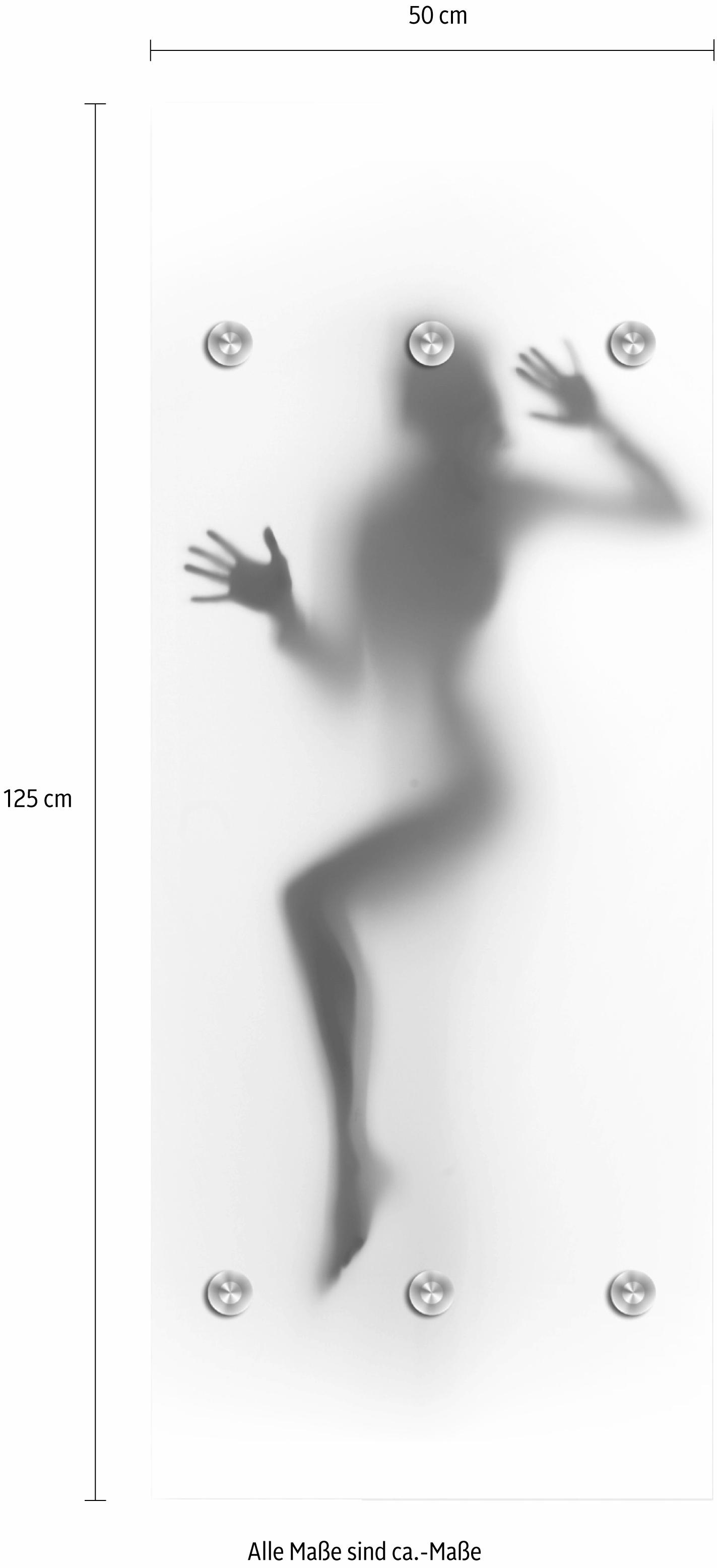 queence Garderobenleiste »Frau verschwommen« mit 6 Haken, 50 x 120 cm