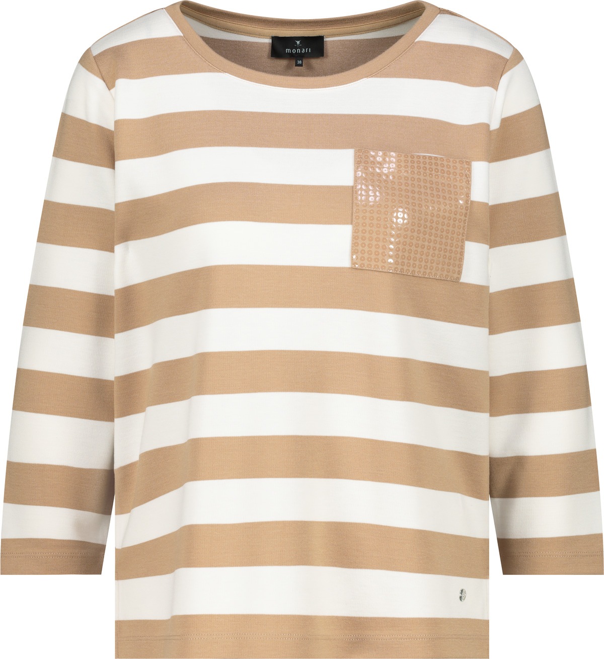 Monari Sweatshirt »Sweatshirt Ringel + Schmuck«, Regular fit mit Streifen
