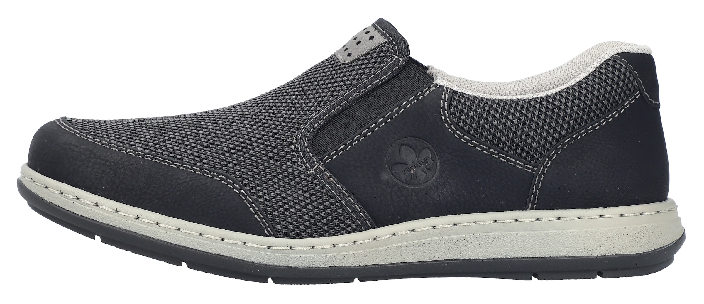 Rieker Slipper  , Slip-on Sneaker, Schlupfschuh, Halbschuh, Freizeitschuh mit Stretch