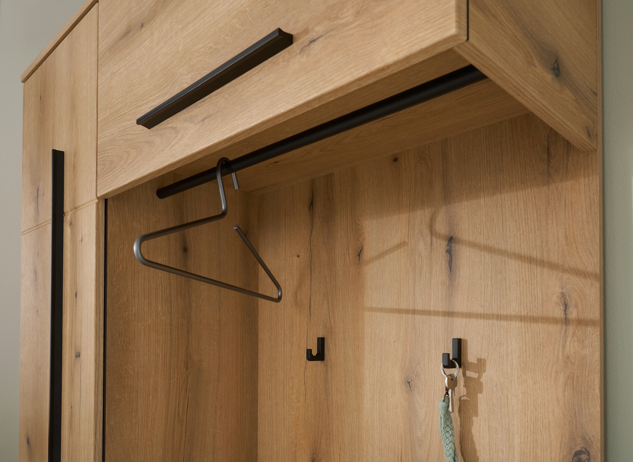 Home affaire Kompaktgarderobe »Cantara Flurgarderobe, modern, 2 Farben, 111 cm breit« vielseitig einsetzbar, unterschiedliche Stauraummöglichkeiten