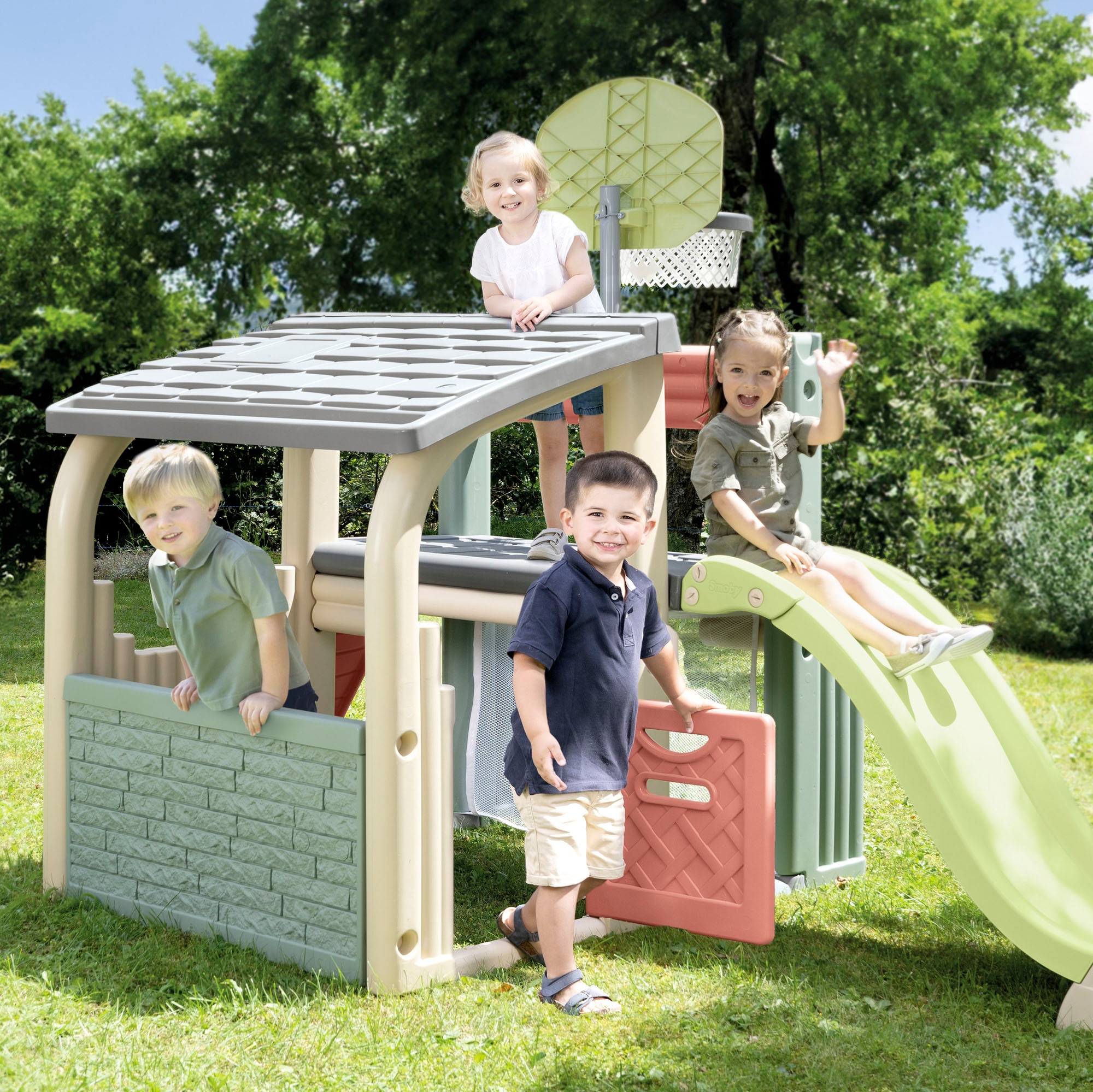 Smoby Structure d'escalade »Smoby Life, Klettergerüst Fun Center« Rutsche mit Wasseranschluss; Made in Europe