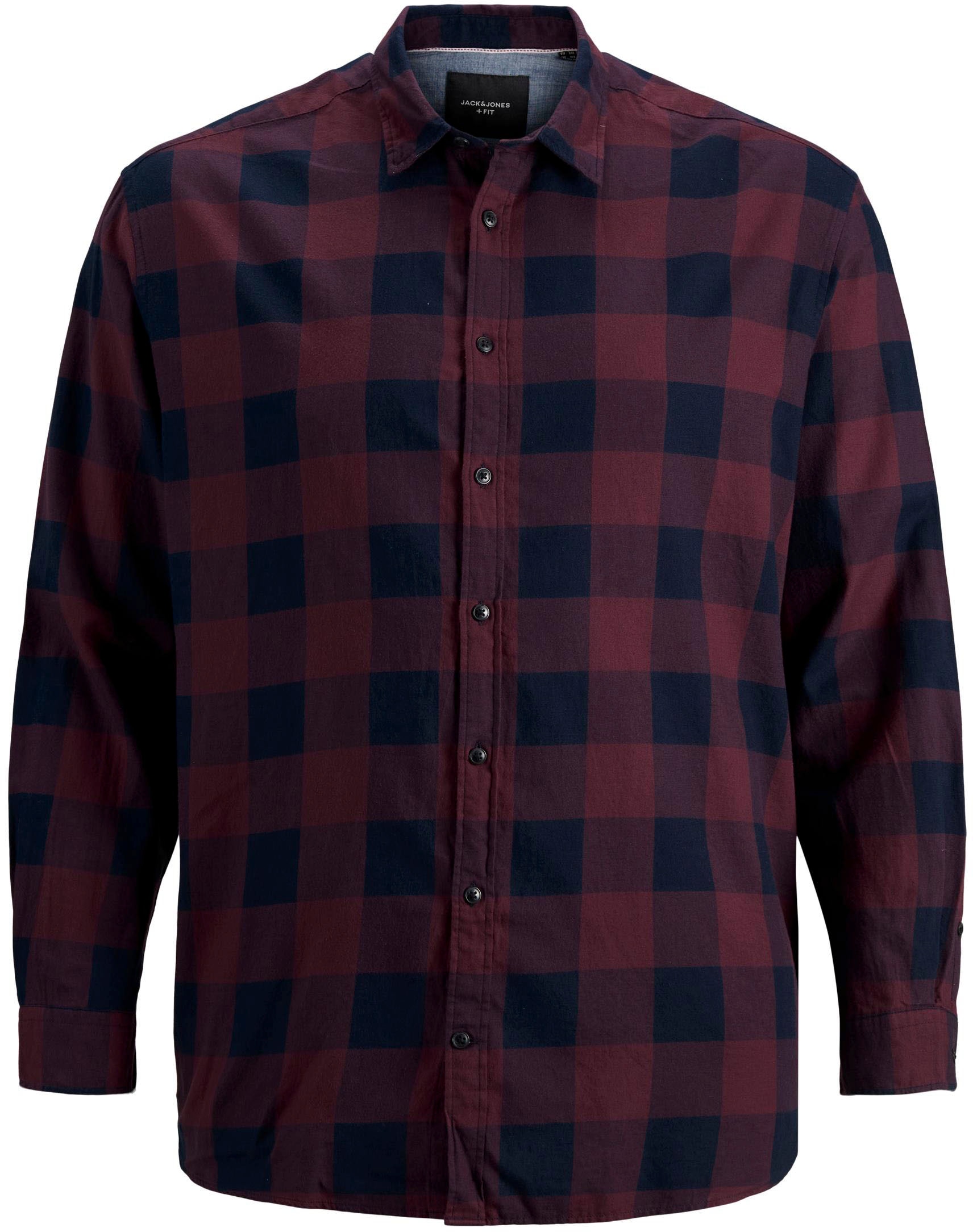 Jack & Jones PlusSize Karohemd »GINGHAM TWILL SHIRT«, Bis Grösse 6XL