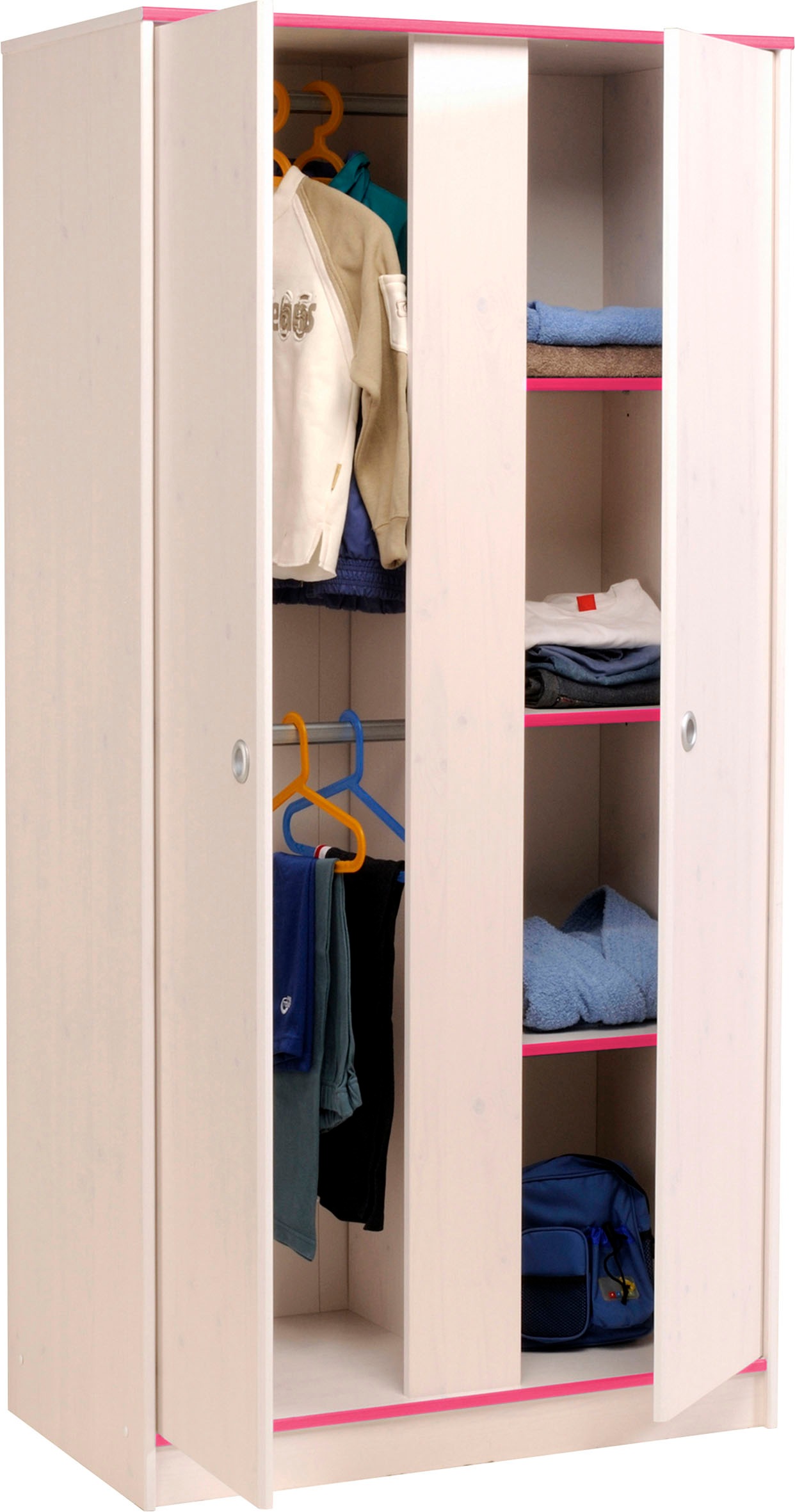 Parisot Jugendzimmer-Set »Smoozy«, (Set, 2 tlg., Hochbett mit integr. Schreibtisch und Kleiderschrank)