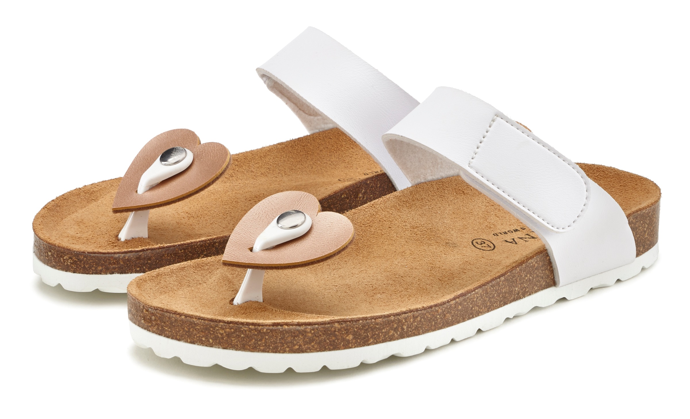 Image of LASCANA Pantolette "Mule, Sandale, offener Schuh, Sommerschuh, Zehentrenner" 3 tlg. mit Komfortkorkfussbett aus Leder und 2 abnehmbaren Oberteilen