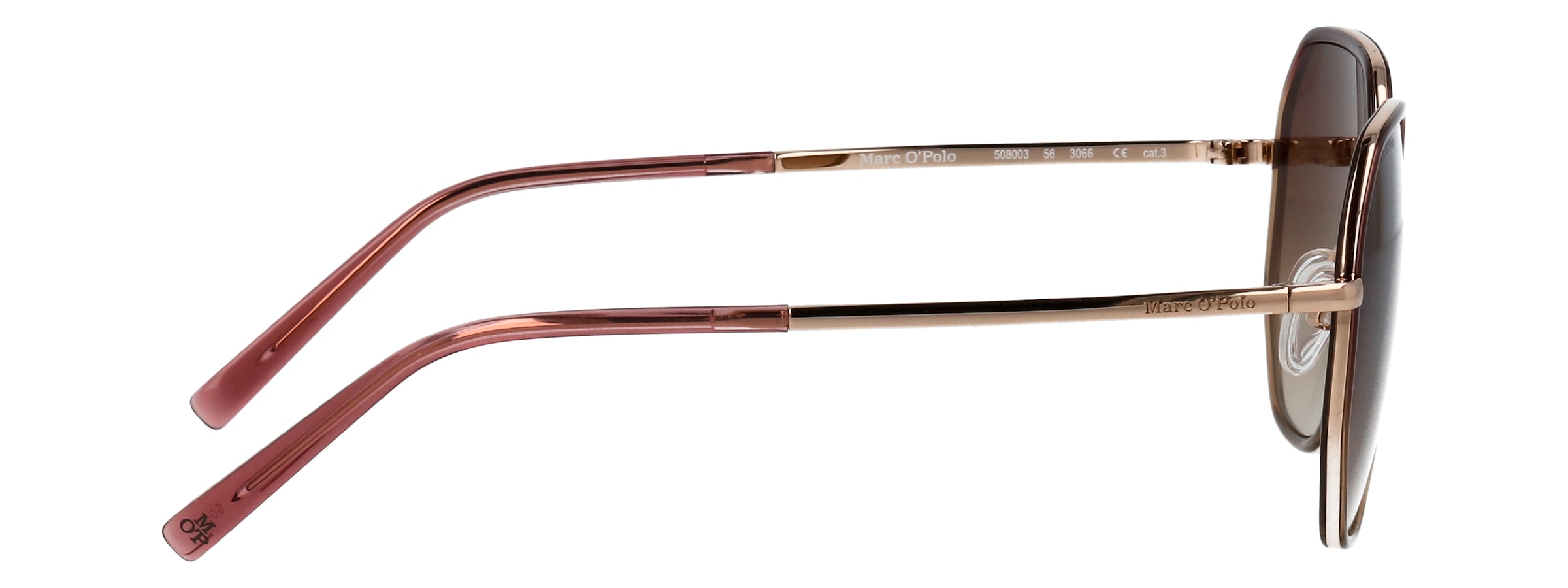 Marc O'Polo Lunettes de soleil »Modell 508003« Form Hexagon, Logoschriftzug auf Bügel, Kombifassung