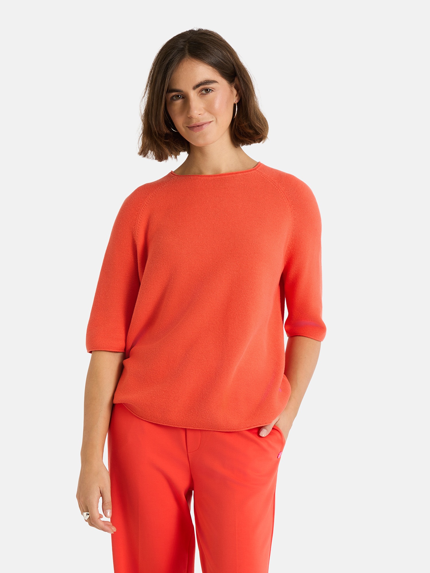 Image of Lieblingsstück Kurzarmpullover "KleraEP" Halbarm mit Rundhals, unifarben