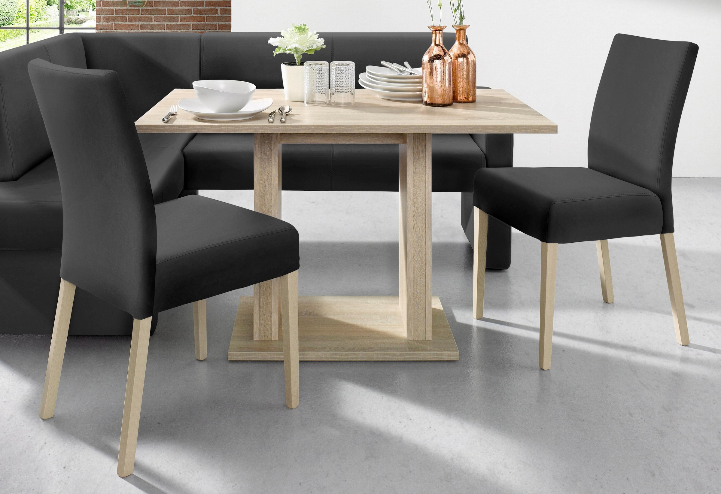 Home affaire 4-Fussstuhl »Umag« (Set) 2 Stk.Sitz und Rücken gepolstert