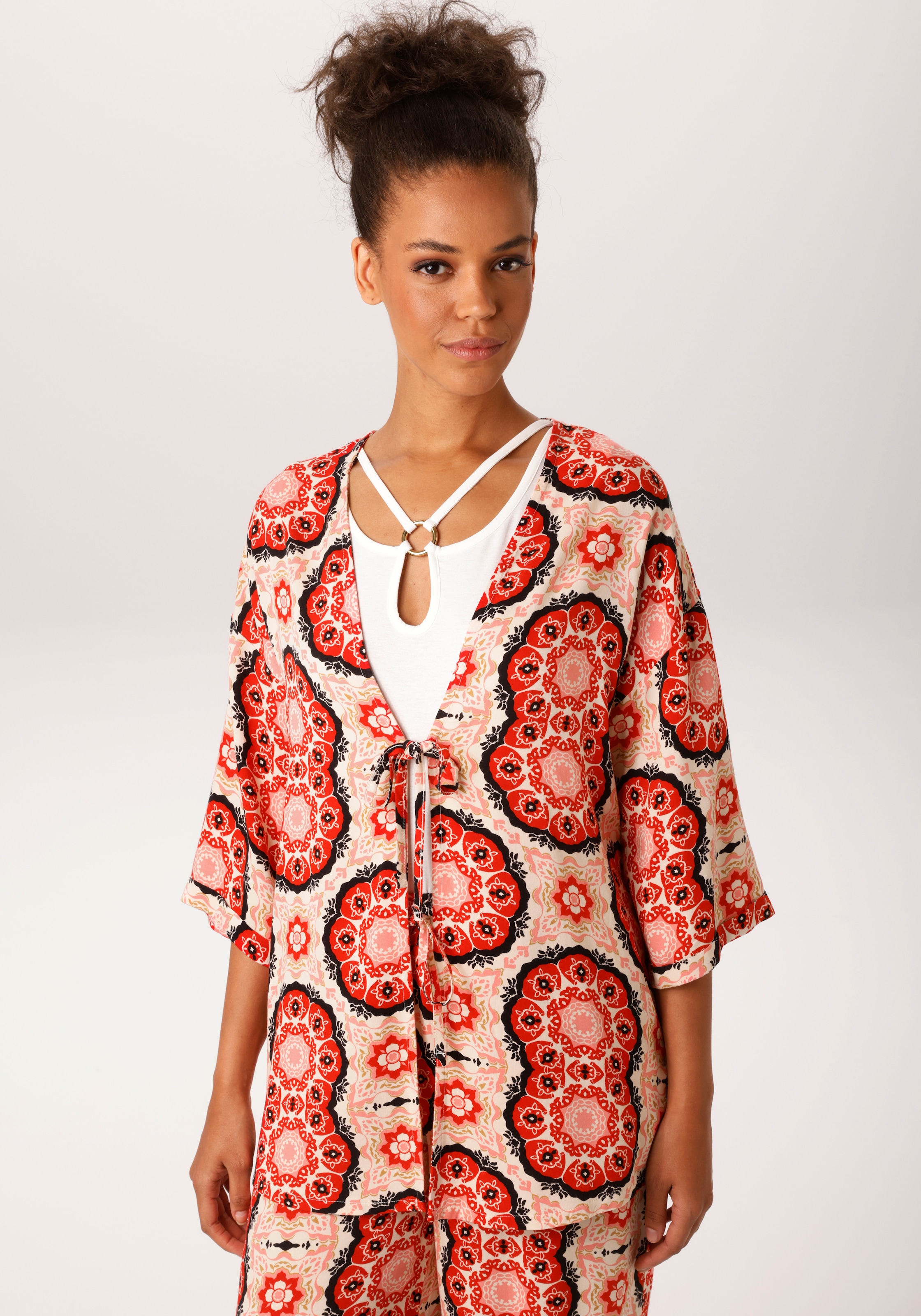 Image of Aniston CASUAL Blusenkimono mit fantasievollem Mandala-Druck