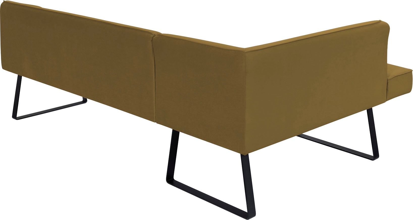 exxpo - sofa fashion Eckbank »Americano«, mit Keder und Metallfüssen, Bezug in verschiedenen Qualitäten