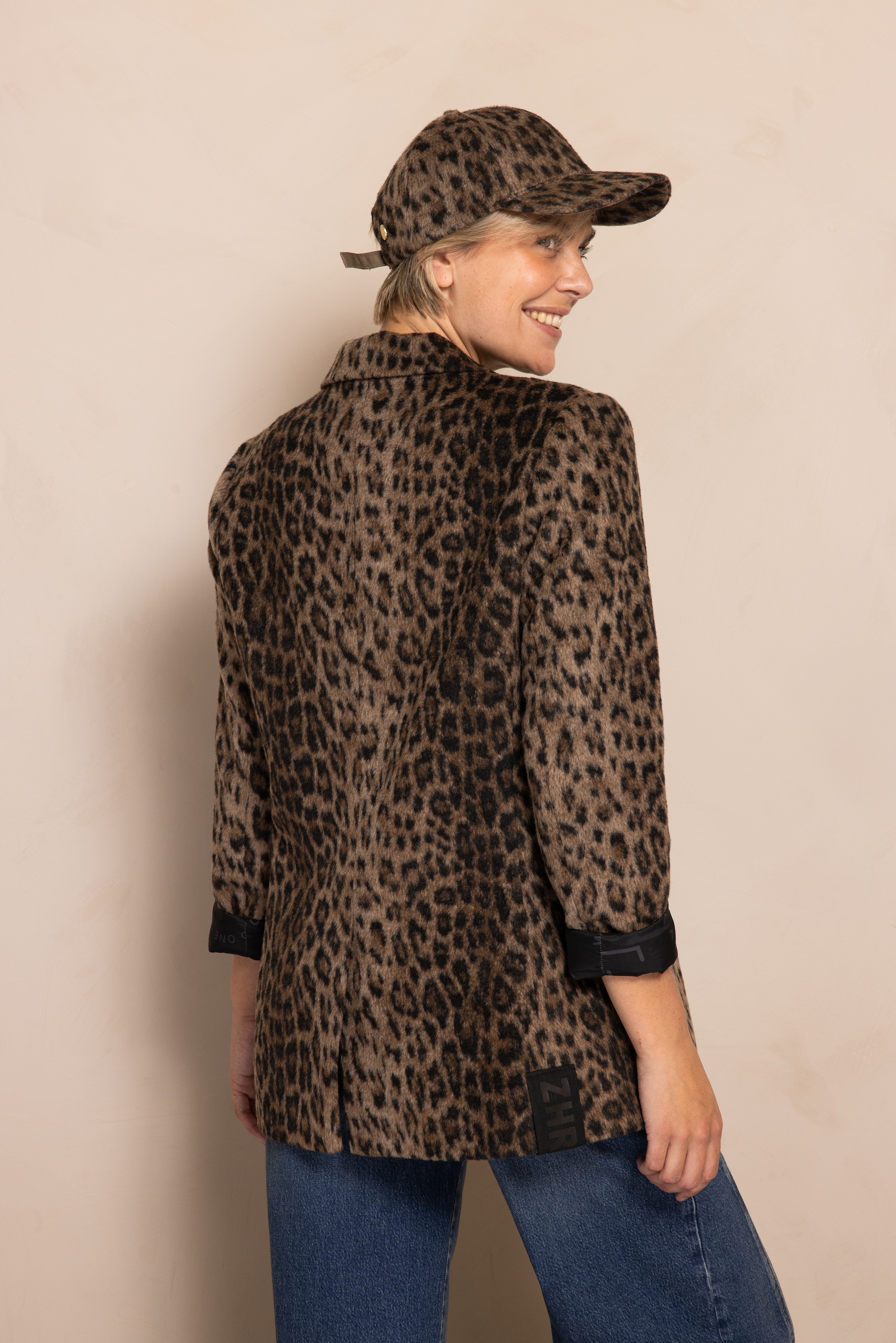 Zhrill Veste blazer »ZHELLIE« Fake Fur, mit Animal-Leo-Print