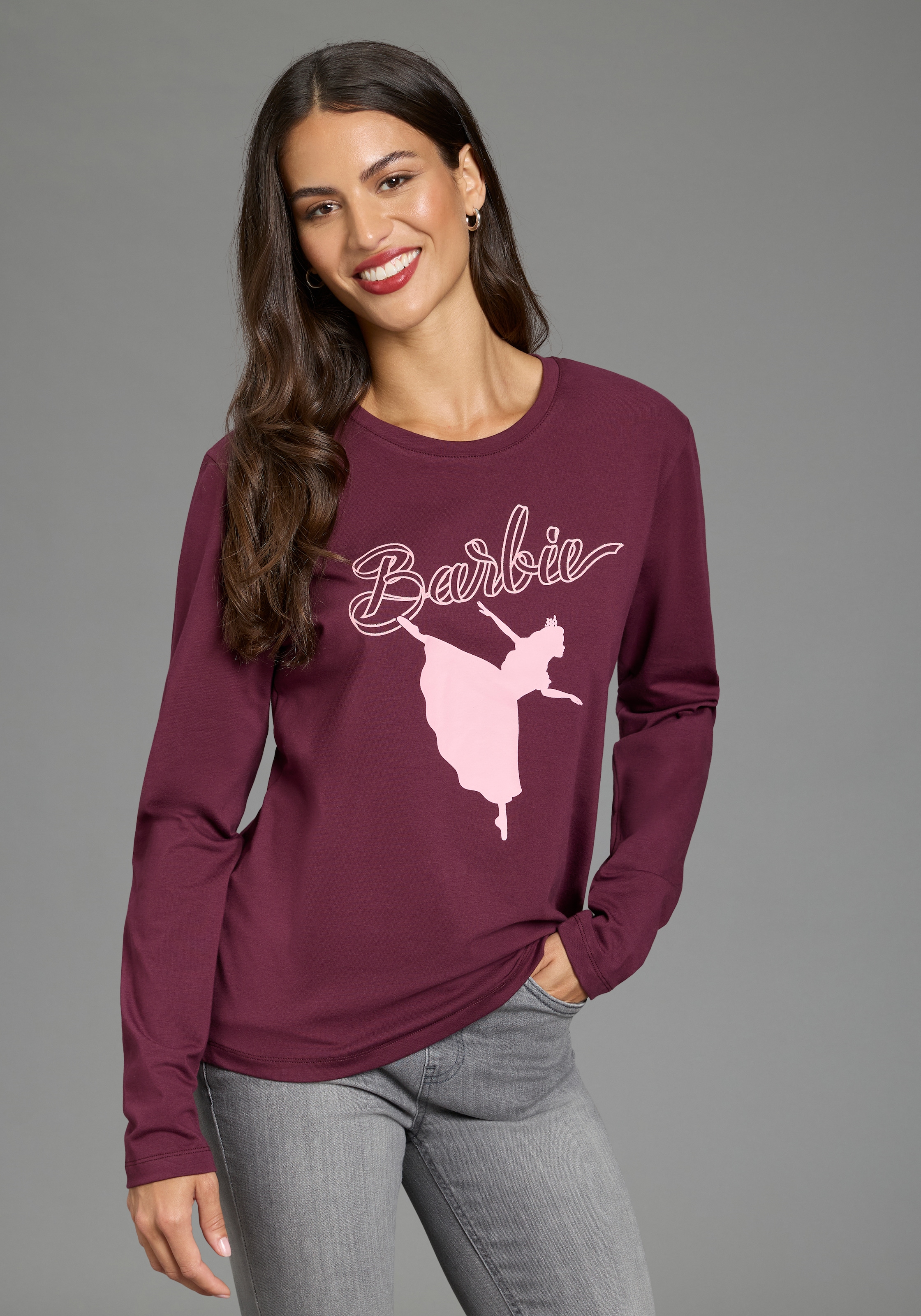 Image of Laura Scott Langarmshirt "BARBIE Glitzerdruck Shirt, Mama&Me Style, Mattel" BARBIE Nussknacker Style, Mini-Me