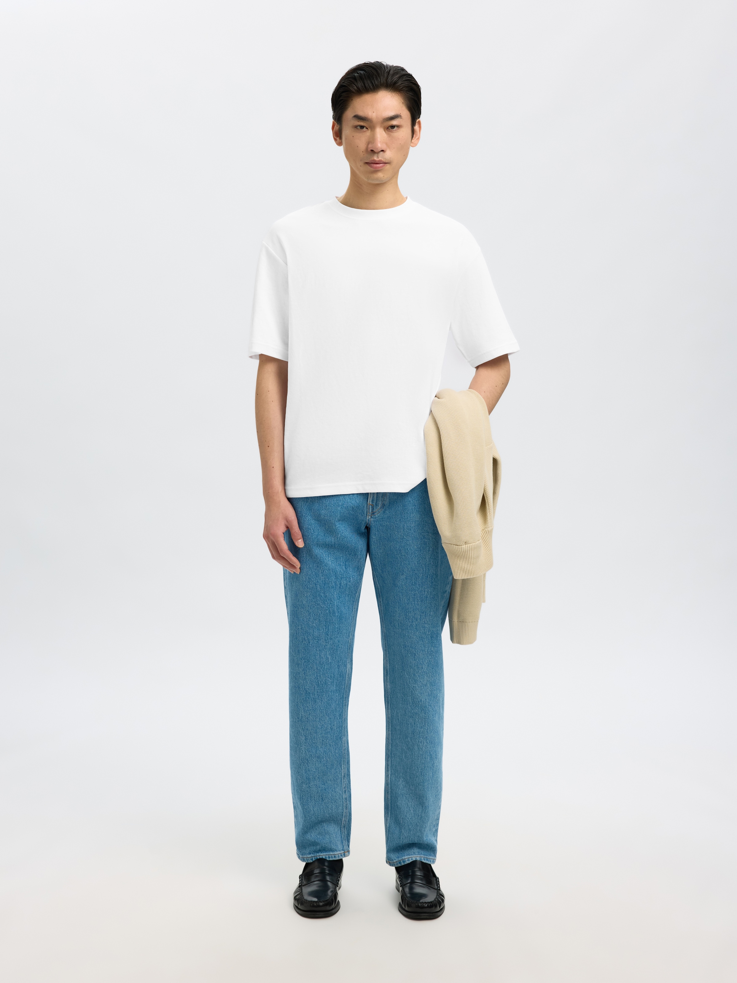 SELECTED HOMME Rundhalsshirt »SLHLOOSEOSCAR SS O-NECK TEE 3 PACK NOOS«, 3 Stk.
