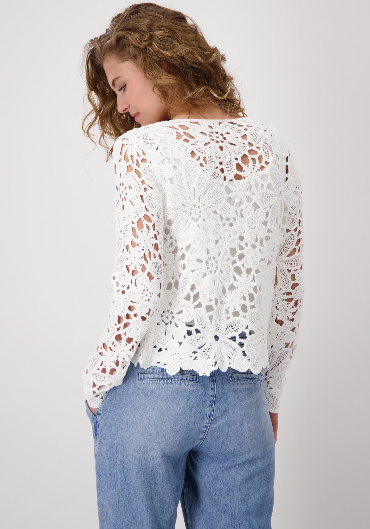 Monari Strickjacke, aus Spitze