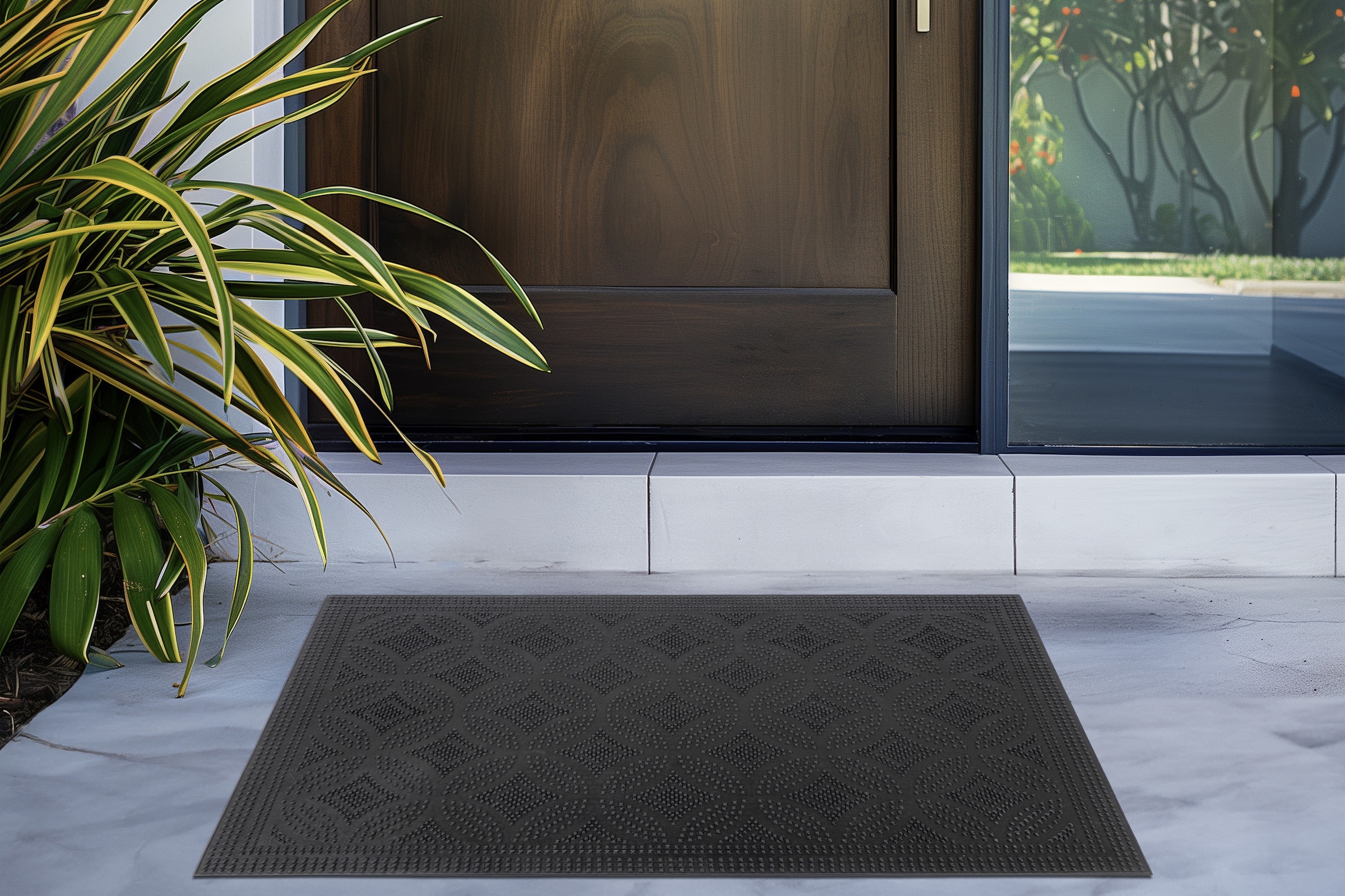 Kayoom Tapis de sol »Elegant Entry 225« Rectangulaire 6 mm Höhe Türmatte, Gummi, Eingang