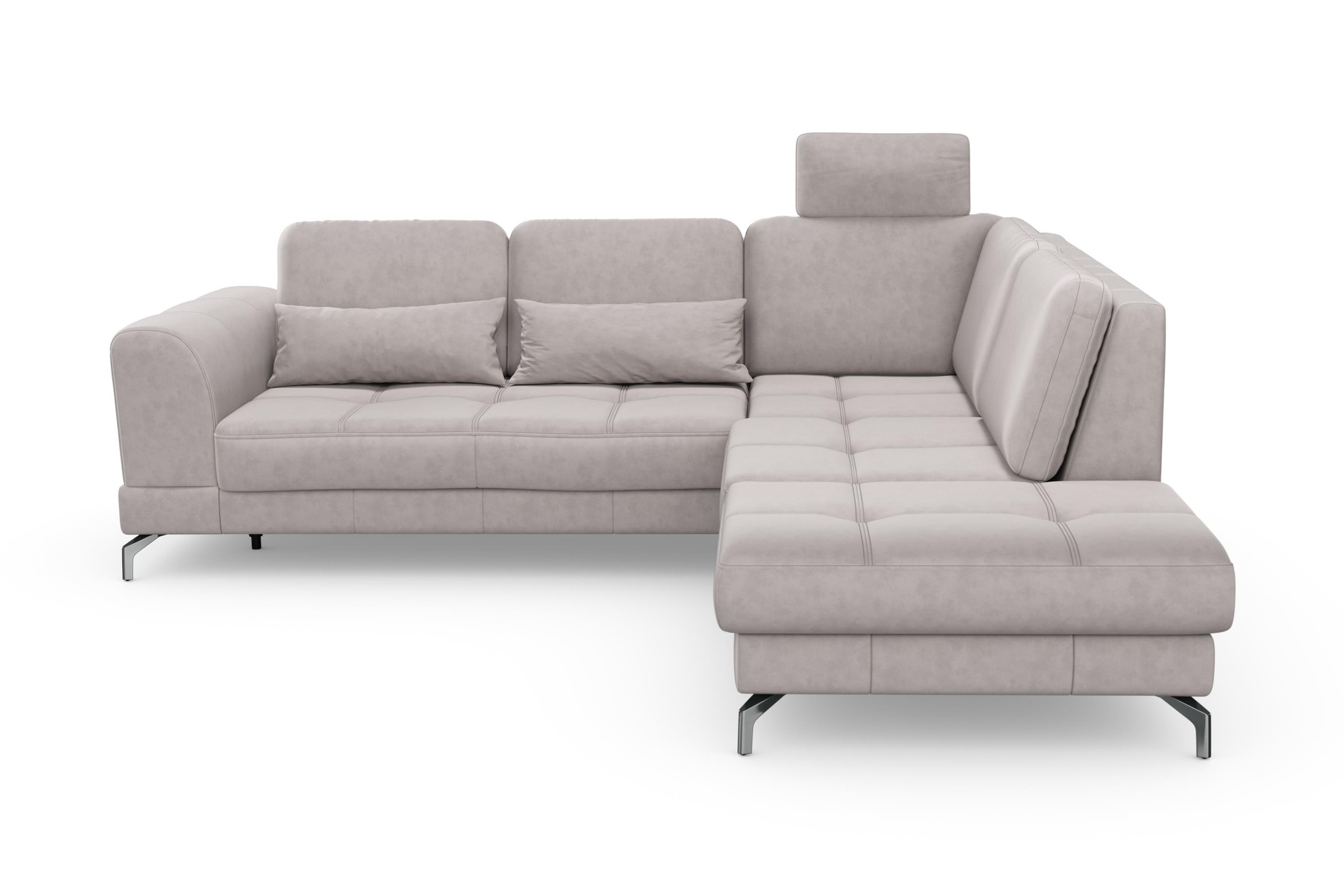 sit&more Ecksofa »Bendigo L-Form«, inklusive Sitztiefenverstellung, Bodenfreiheit 12 cm, in 2 Fussfarben