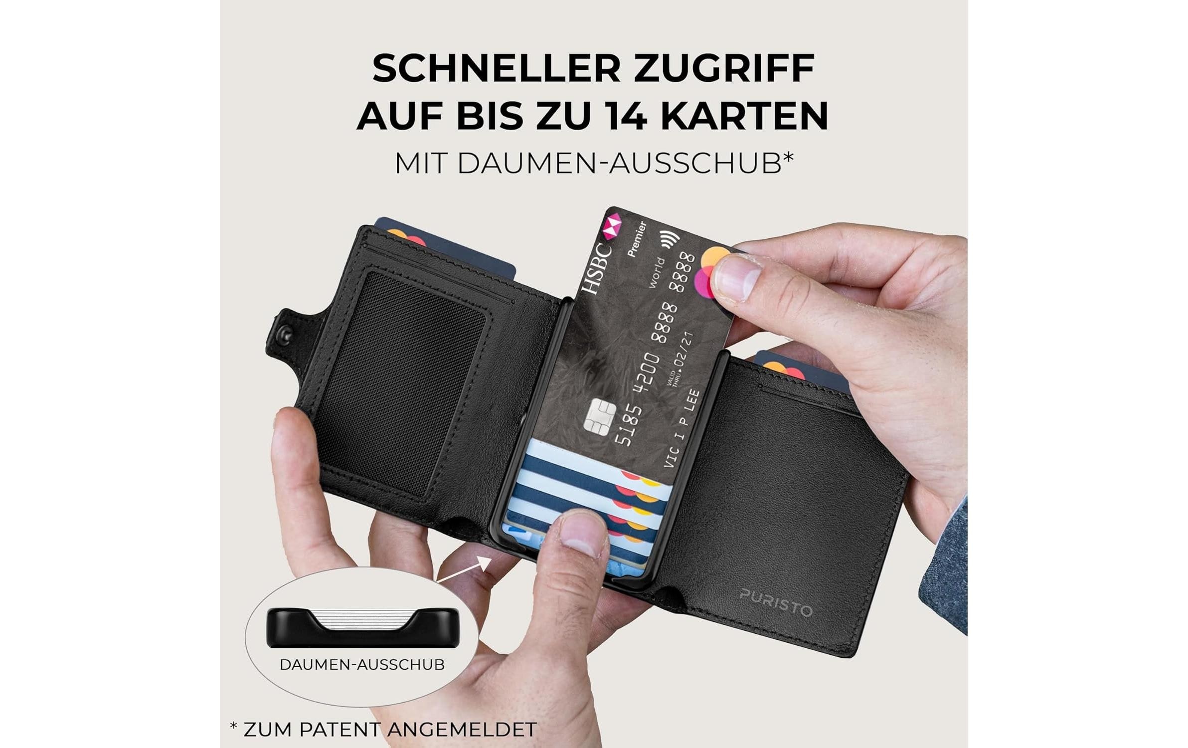   Geldbörse »Puristo PURISTO KLIK Classic XL 14er KLIK Slimwallet« Portemonnaie