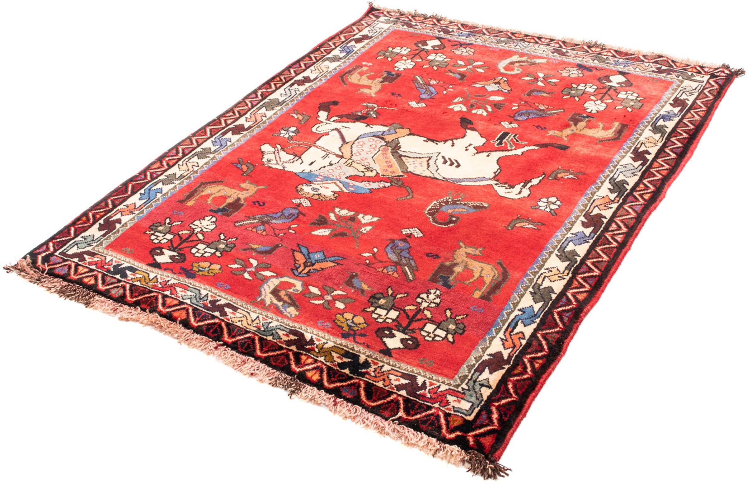 Image of morgenland Orientteppich »Perser - Nomadic - 158 x 123 cm - dunkelrot«, rechteckig, 10 mm Höhe, Wohnzimmer, Handgeknüpft, Einzelstück mit Zertifikat bei Ackermann Versand Schweiz
