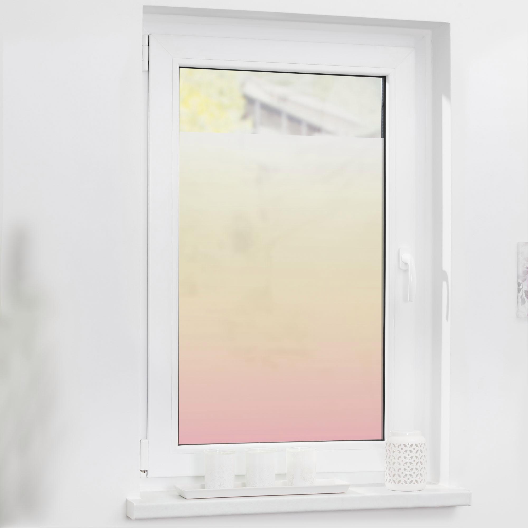 LICHTBLICK ORIGINAL Fensterfolie »Ombre Rosa«, 1 St., blickdicht, strukturiertKlebepunkte, selbstklebend, Sichtschutz