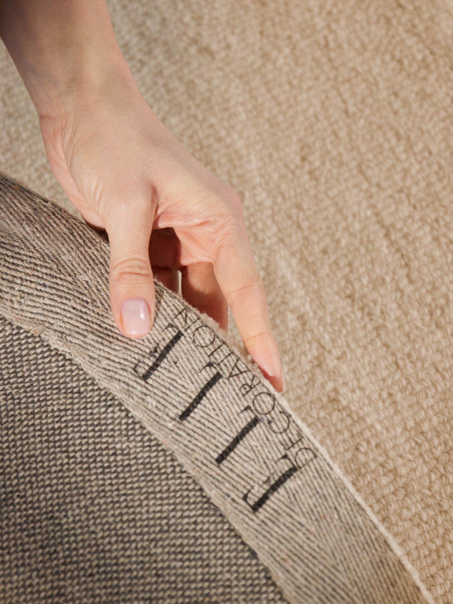 ELLE DECORATION Wollteppich »Knots« rund 13 mm Höhe Handtuft, Wolle, Rund, Feines Bouclé, Wohnzimmer, Schlafzimmer, Natur