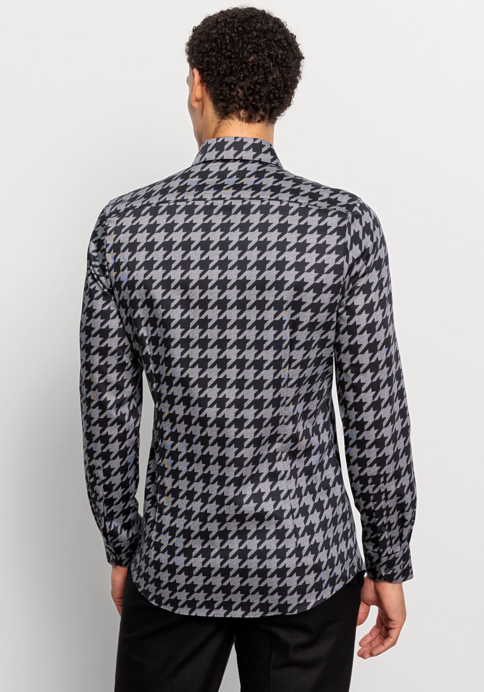 OLYMP Businesshemd »Level Five body fit« mit  grossem Hahnentrittdessin, Langarm