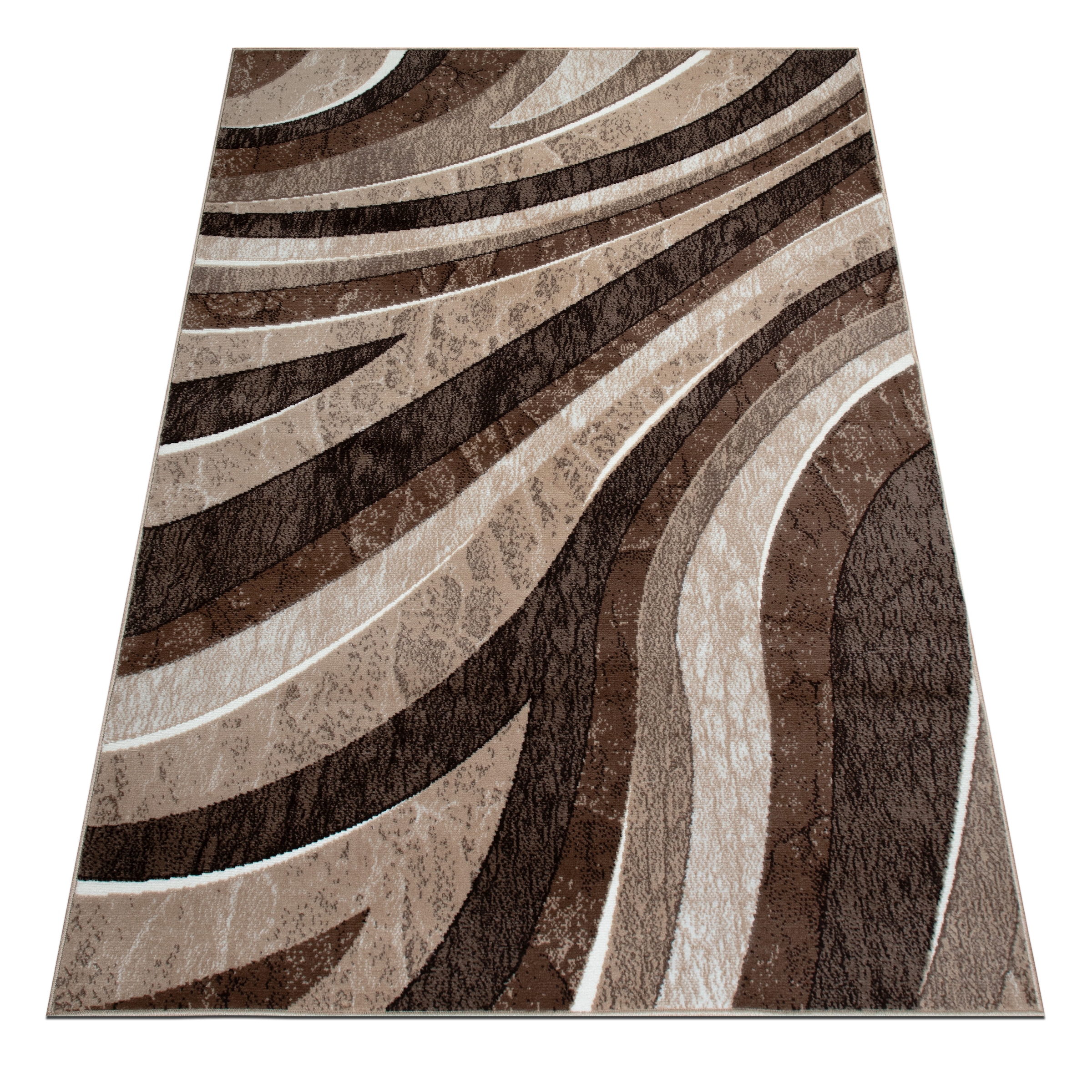 my home Tapis »Livil, modernes Wellen-Design« Rectangulaire 8 mm Höhe 3D-Effekt, Kurzflor, Wohnzimmer, Esszimmer, Schlafzimmer