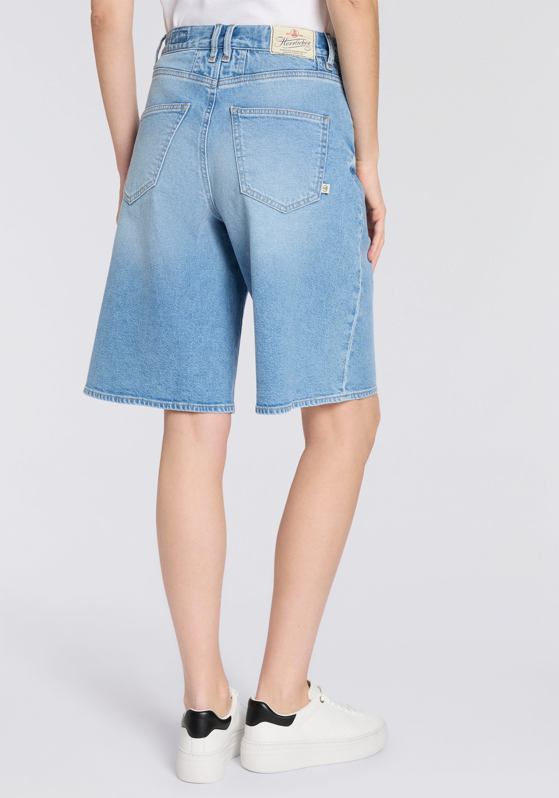 Herrlicher Bermuda en jean »Brooke Bermuda Denim« avec jambe large